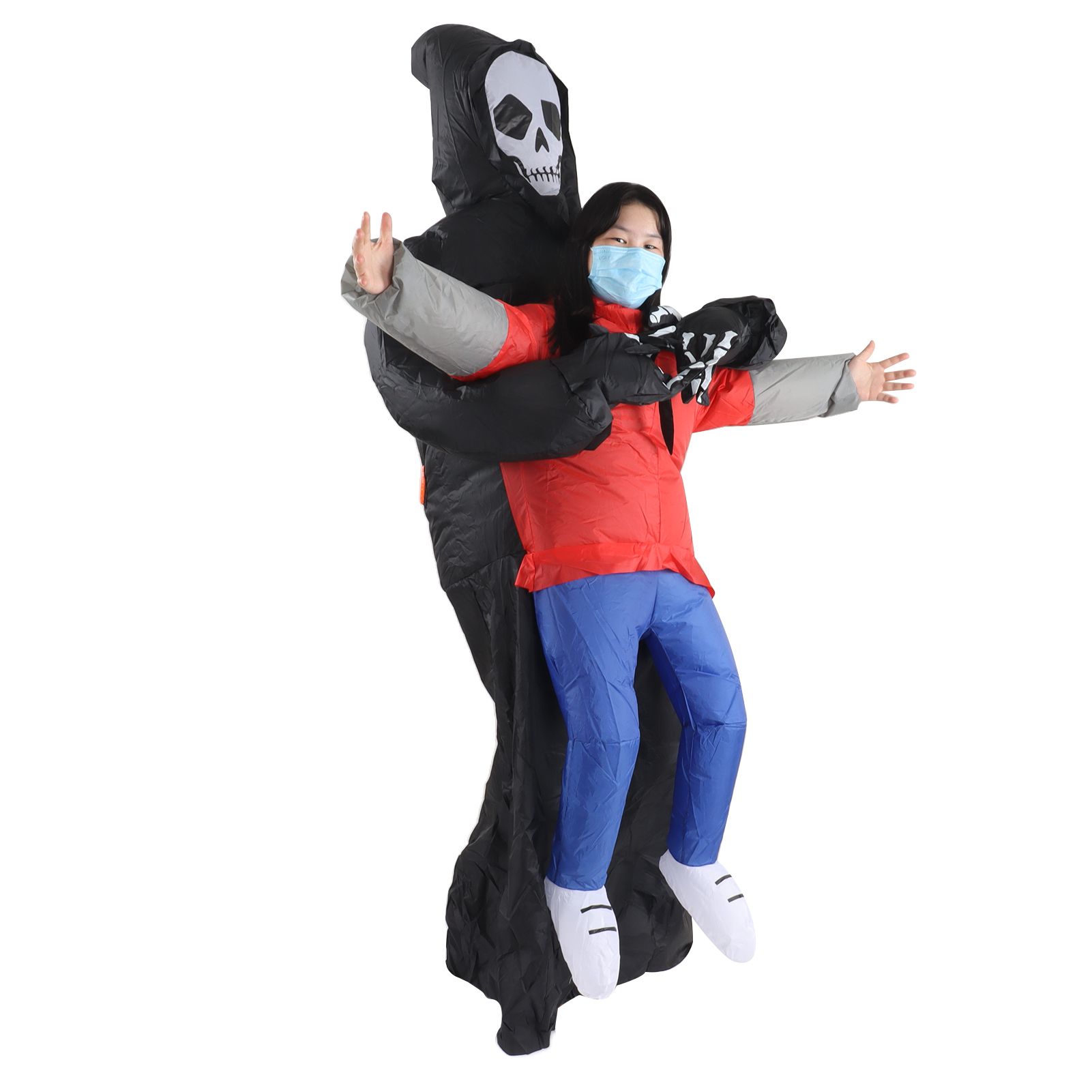 Black Scary Ghost Inflatable Costume Adult Halloween Party Funny Waterproof Cosplay Costume Props - Image 7