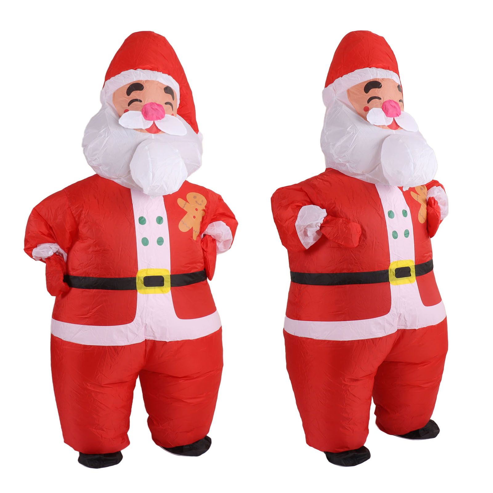 Inflatable Christmas Costume Funny Blow Up Christmas Party Doll Suit for 150‑190cm Adult Cosplay Big Head Santa - Image 2