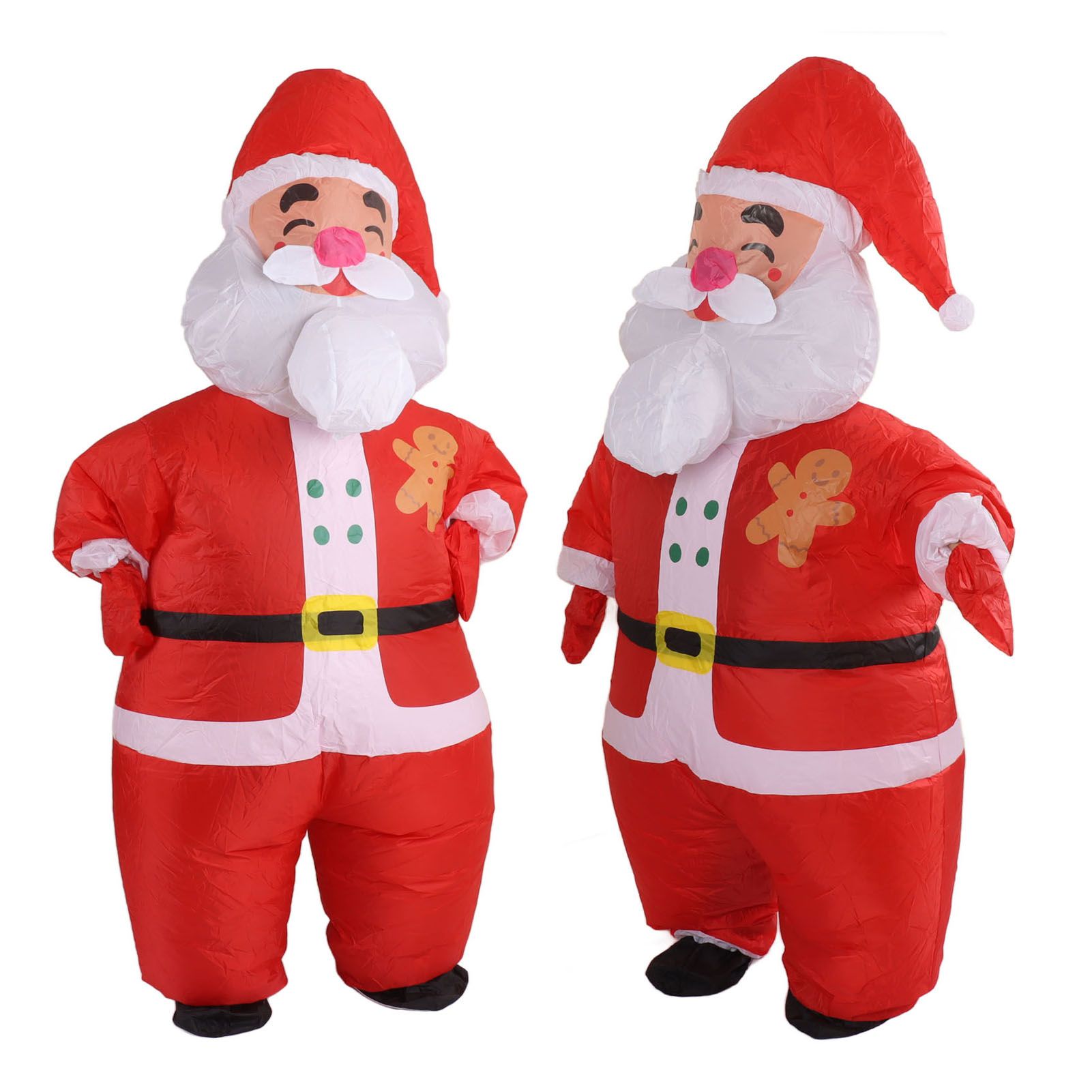 Inflatable Christmas Costume Funny Blow Up Christmas Party Doll Suit for 150‑190cm Adult Cosplay Big Head Santa - Image 3