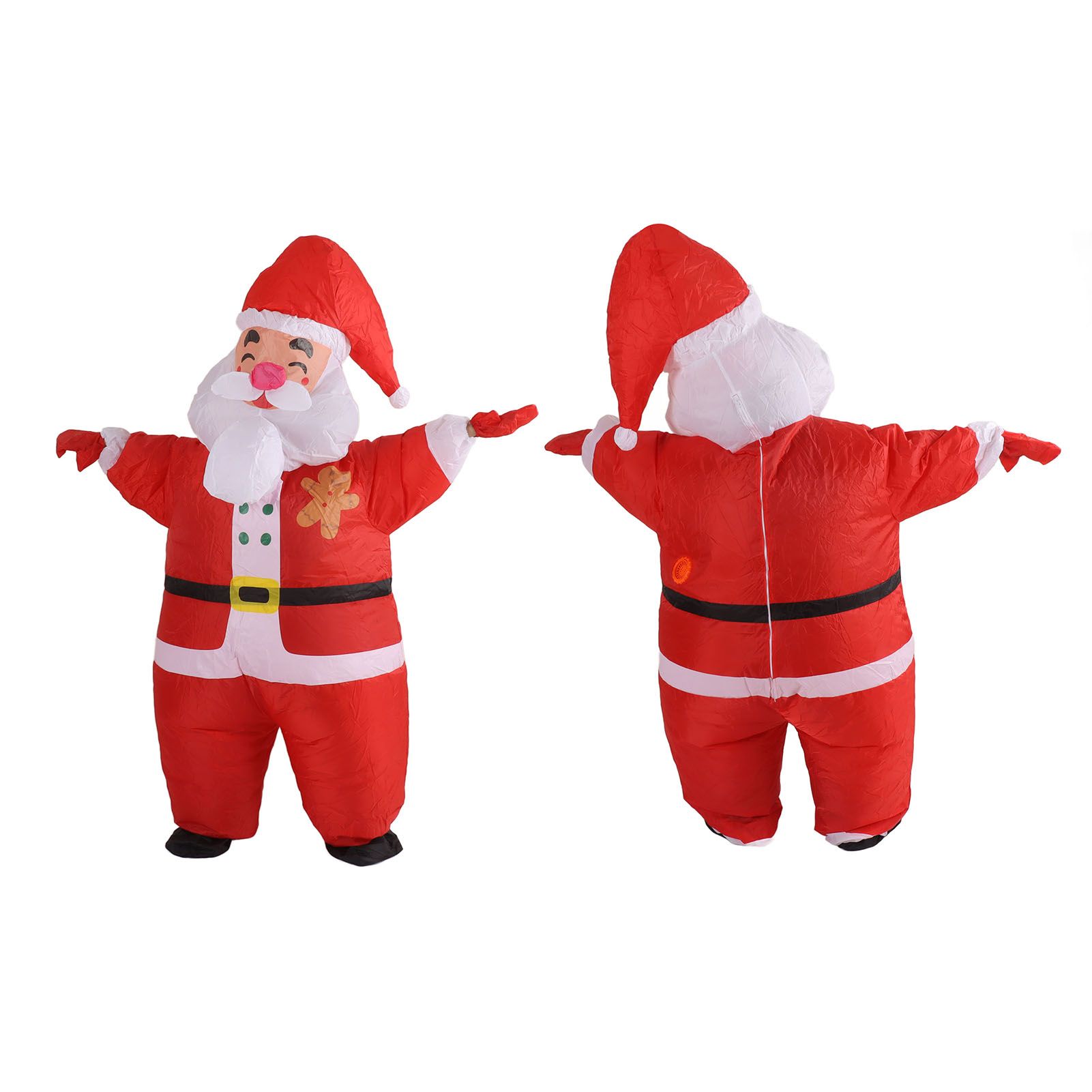 Inflatable Christmas Costume Funny Blow Up Christmas Party Doll Suit for 150‑190cm Adult Cosplay Big Head Santa - Image 4