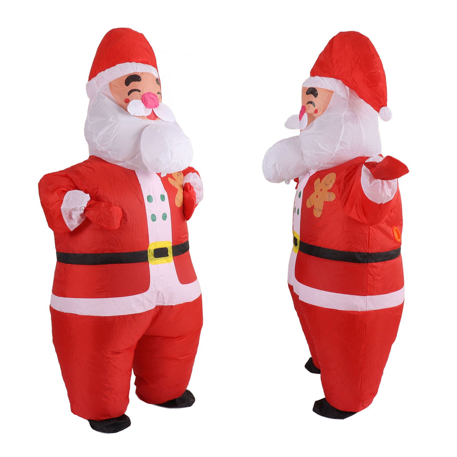 Inflatable Christmas Costume Funny Blow Up Christmas Party Doll Suit for 150‑190cm Adult Cosplay Big Head Santa - Image 5