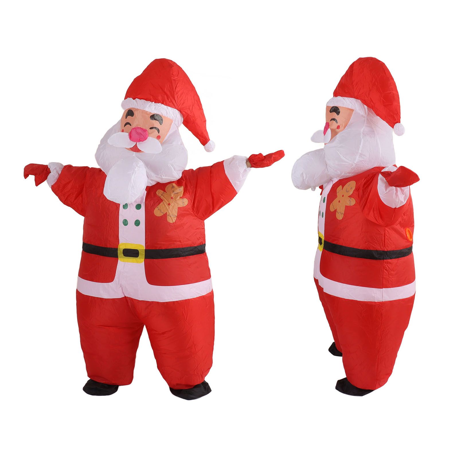 Inflatable Christmas Costume Funny Blow Up Christmas Party Doll Suit for 150‑190cm Adult Cosplay Big Head Santa - Image 6