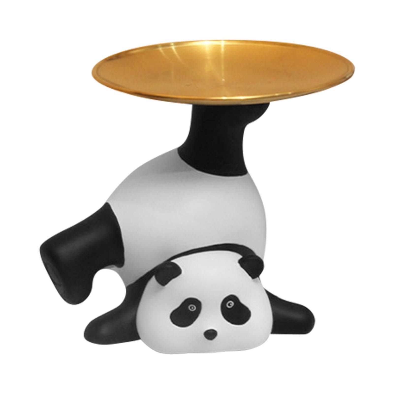 Panda Serving Tray Keys Wallets Fruit Holder Storage Ornament Home Office Table Decor Sculpture Panda Tray - Image 4
