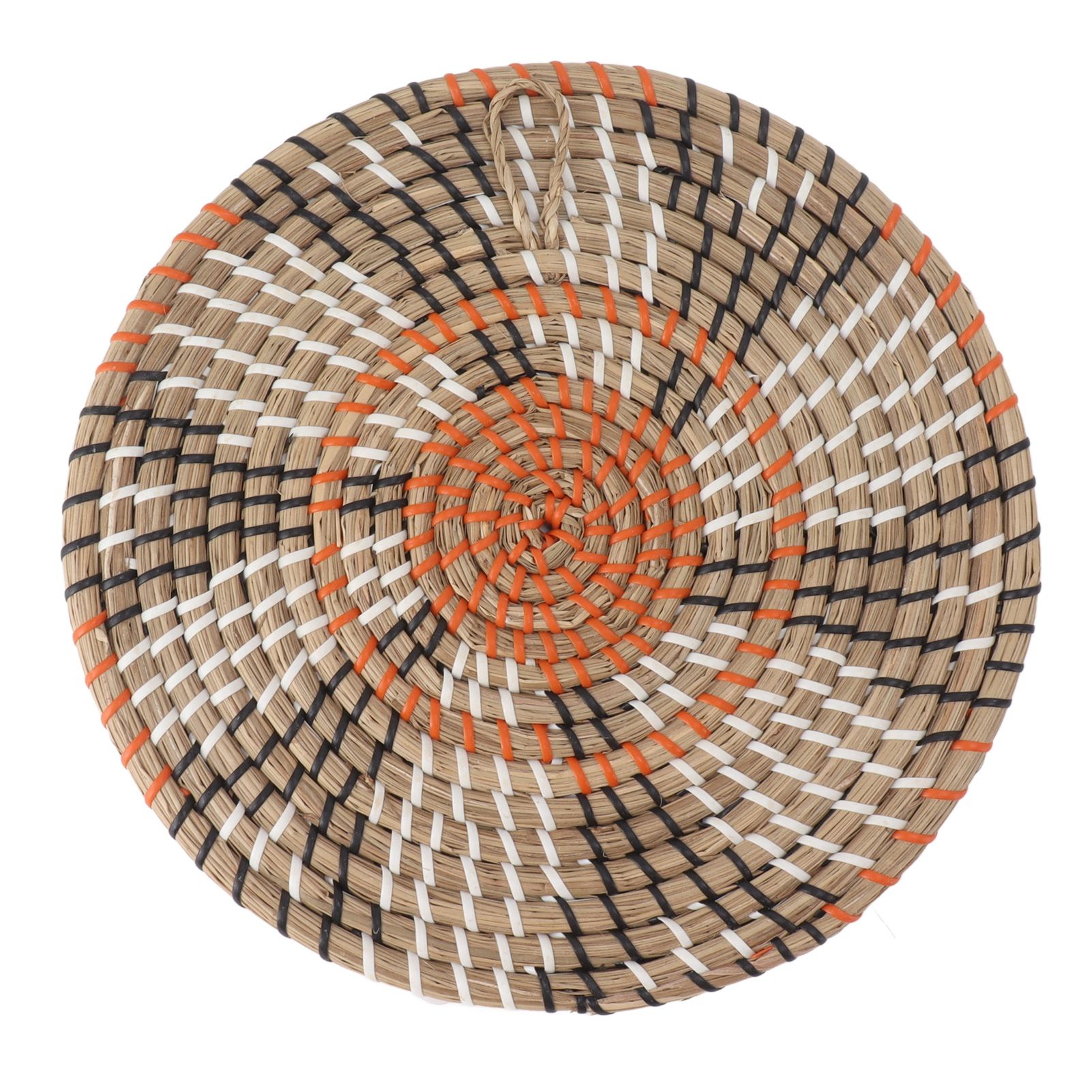 Grass Woven Placemats Nordic Style Innovative Round Placemats for Dining Table Home Decor Wall Decor 30cm/11.8in - Image 1