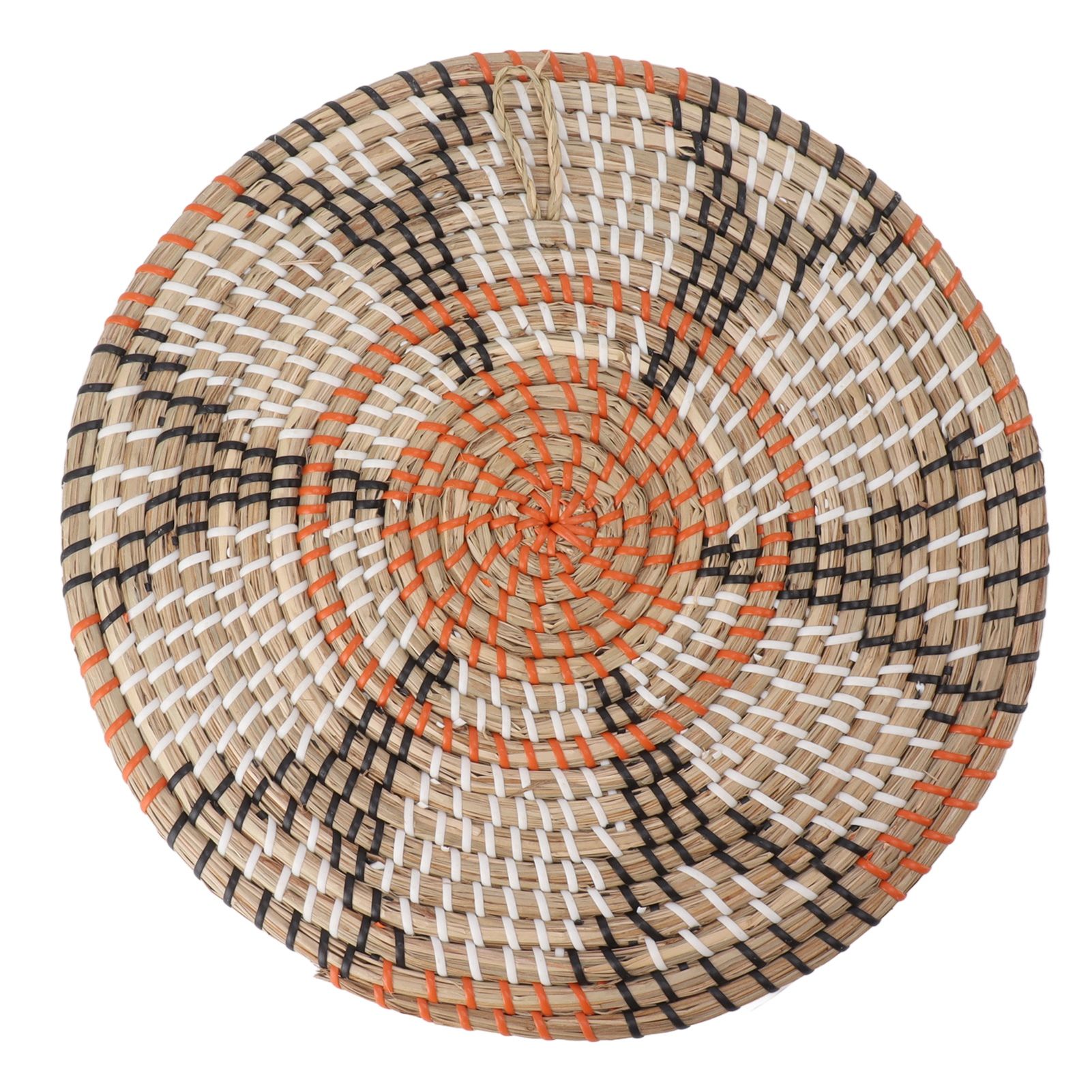 Grass Woven Placemats Nordic Style Innovative Round Placemats for Dining Table Home Decor Wall Decor 34cm/13.4in - Image 1