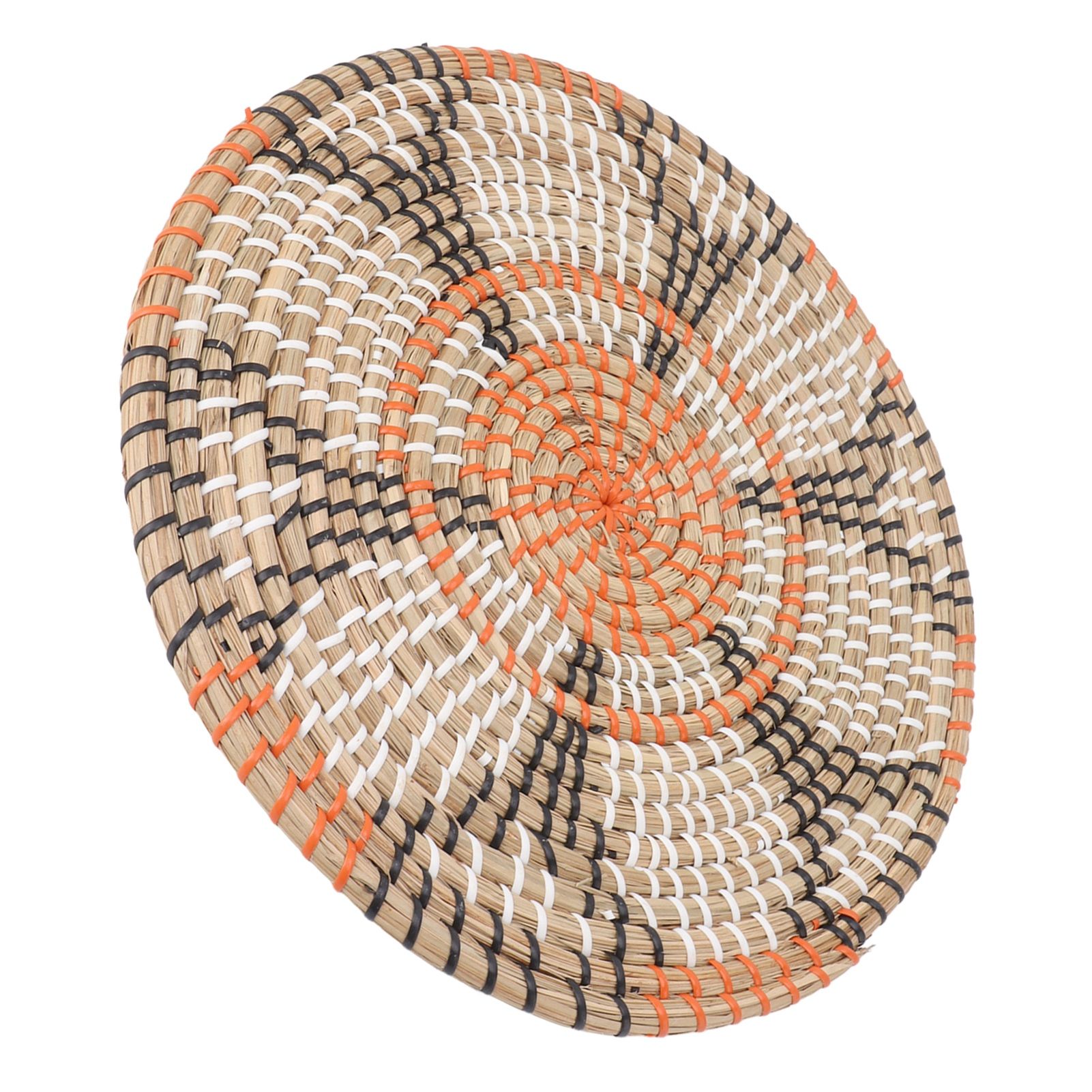 Grass Woven Placemats Nordic Style Innovative Round Placemats for Dining Table Home Decor Wall Decor 34cm/13.4in - Image 2