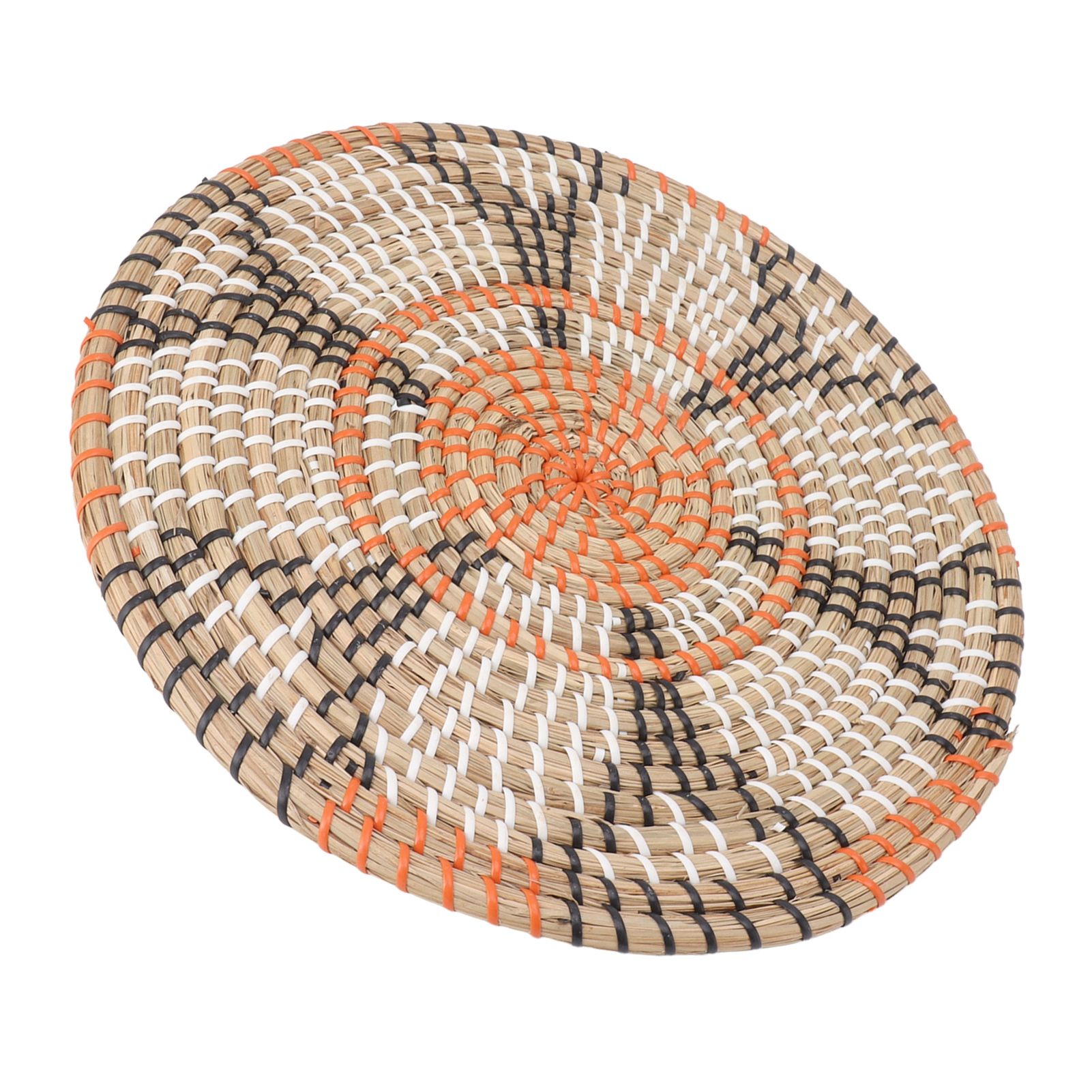 Grass Woven Placemats Nordic Style Innovative Round Placemats for Dining Table Home Decor Wall Decor 34cm/13.4in - Image 3