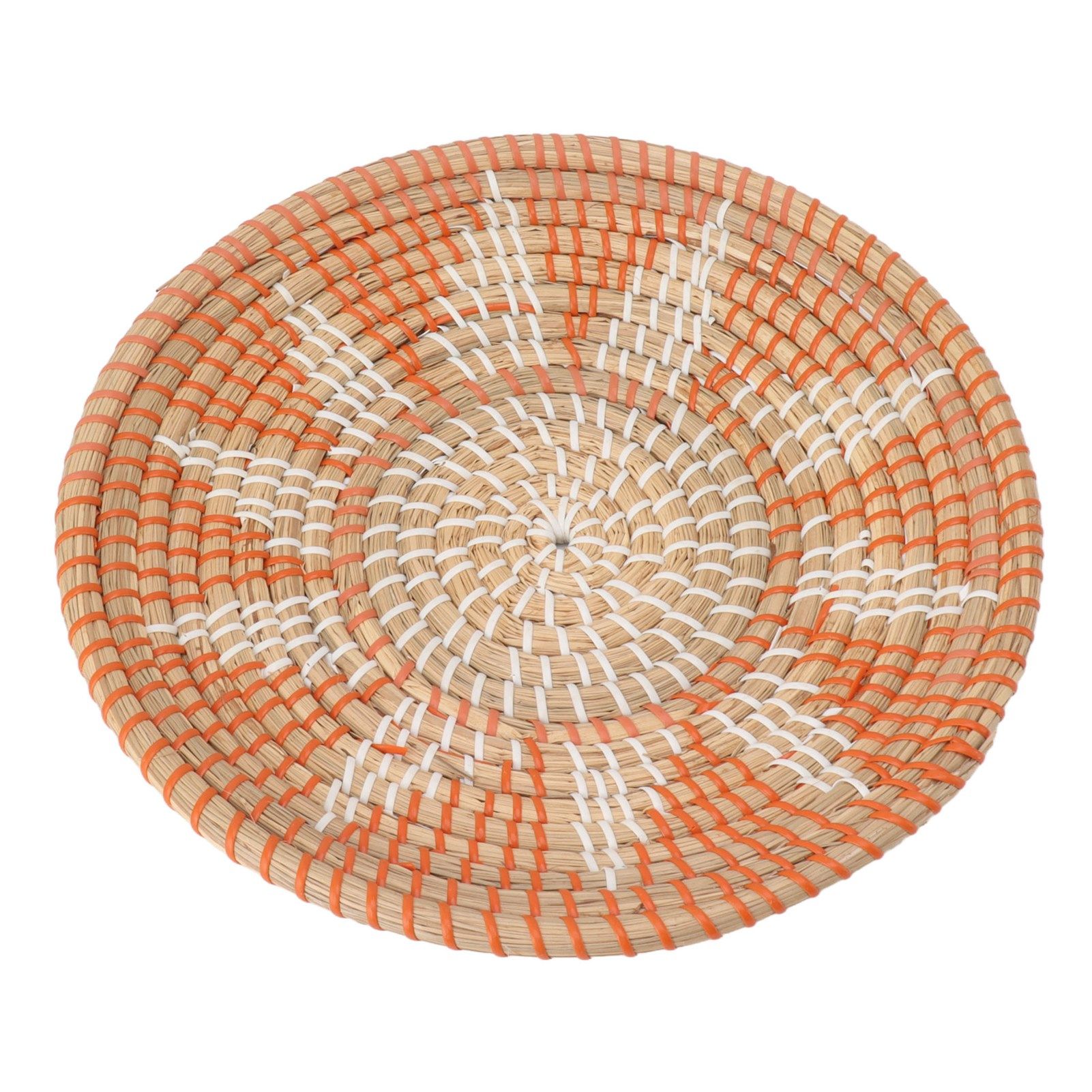 Round Grass Wall Ornaments 35cm Diameter Hand Knitting Hanging Woven Wall Baskets for Living Room Kitchen Style 1 - Image 3