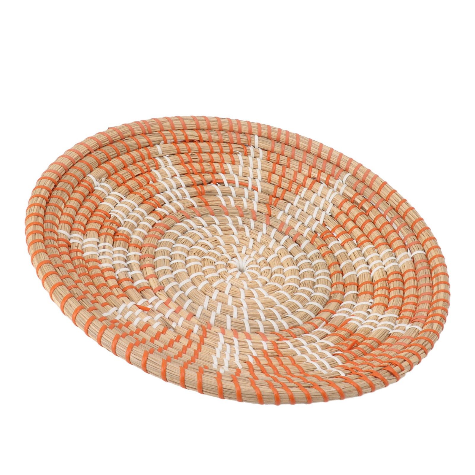 Round Grass Wall Ornaments 35cm Diameter Hand Knitting Hanging Woven Wall Baskets for Living Room Kitchen Style 1 - Image 6