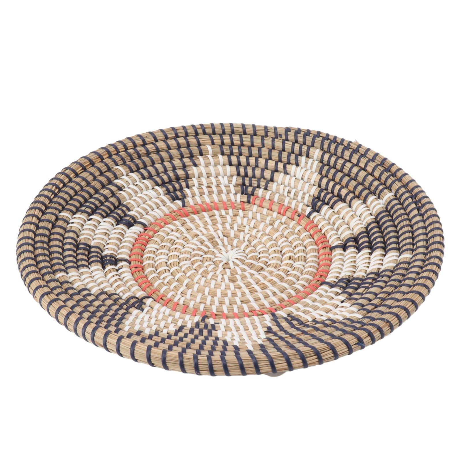 Round Grass Wall Ornaments 35cm Diameter Hand Knitting Hanging Woven Wall Baskets for Living Room Kitchen Style 2 - Image 2