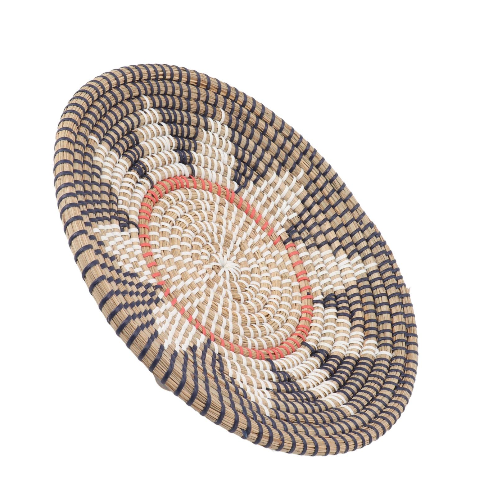 Round Grass Wall Ornaments 35cm Diameter Hand Knitting Hanging Woven Wall Baskets for Living Room Kitchen Style 2 - Image 5