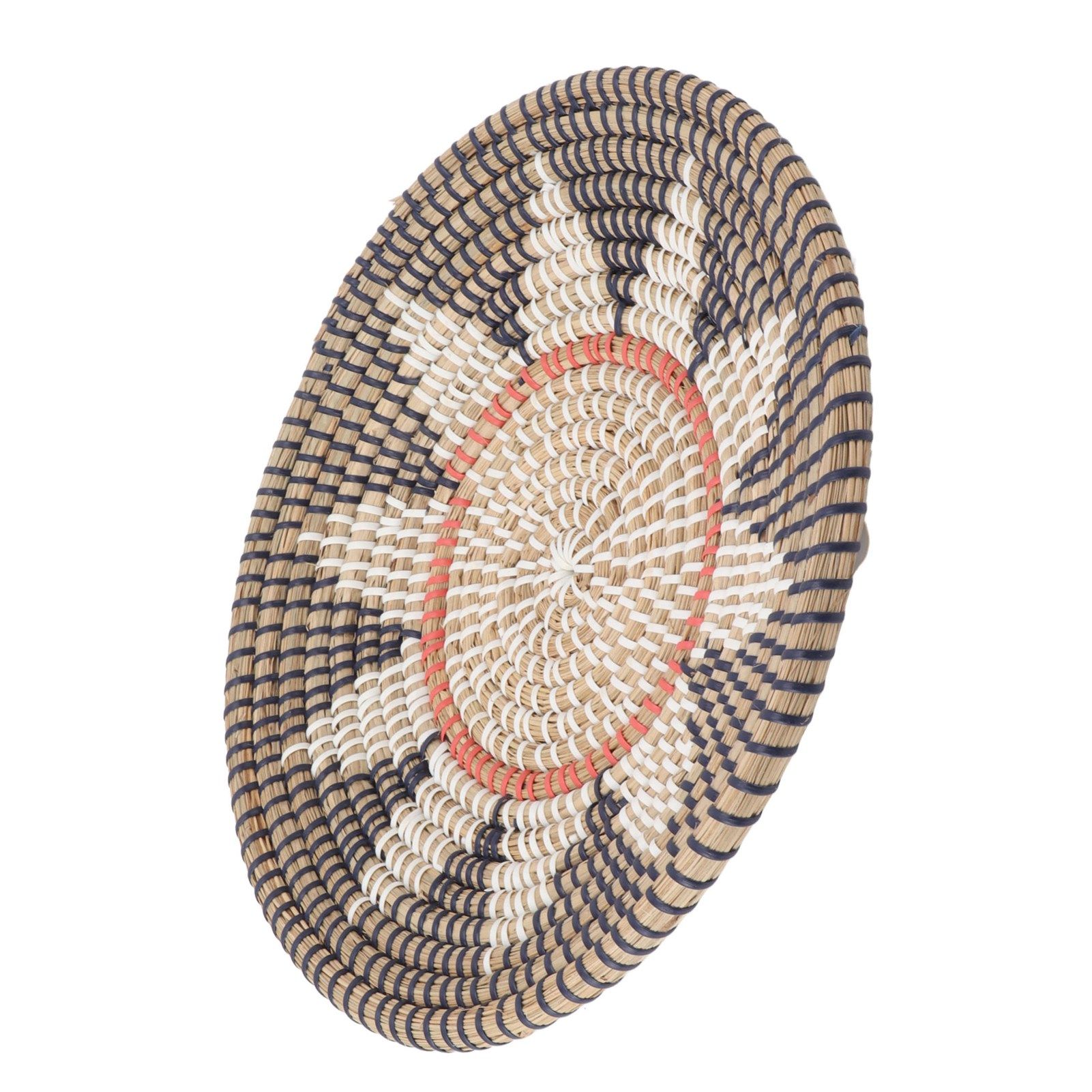 Round Grass Wall Ornaments 35cm Diameter Hand Knitting Hanging Woven Wall Baskets for Living Room Kitchen Style 2 - Image 6