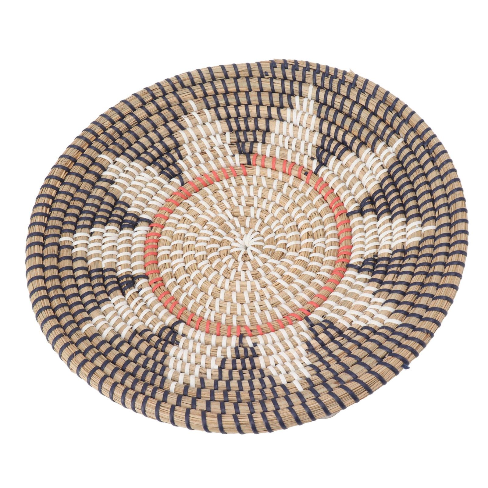 Round Grass Wall Ornaments 35cm Diameter Hand Knitting Hanging Woven Wall Baskets for Living Room Kitchen Style 2 - Image 7