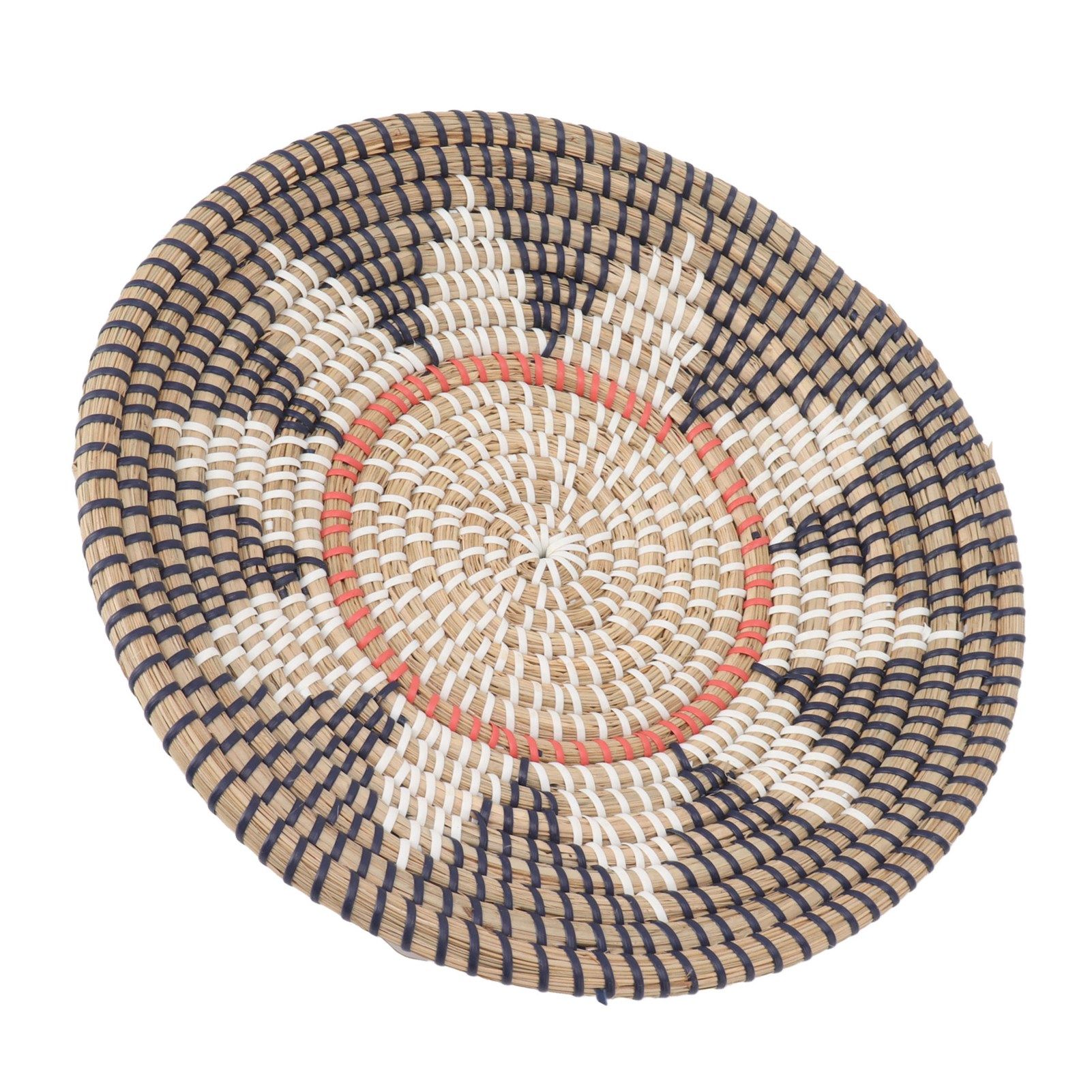 Round Grass Wall Ornaments 35cm Diameter Hand Knitting Hanging Woven Wall Baskets for Living Room Kitchen Style 2 - Image 8