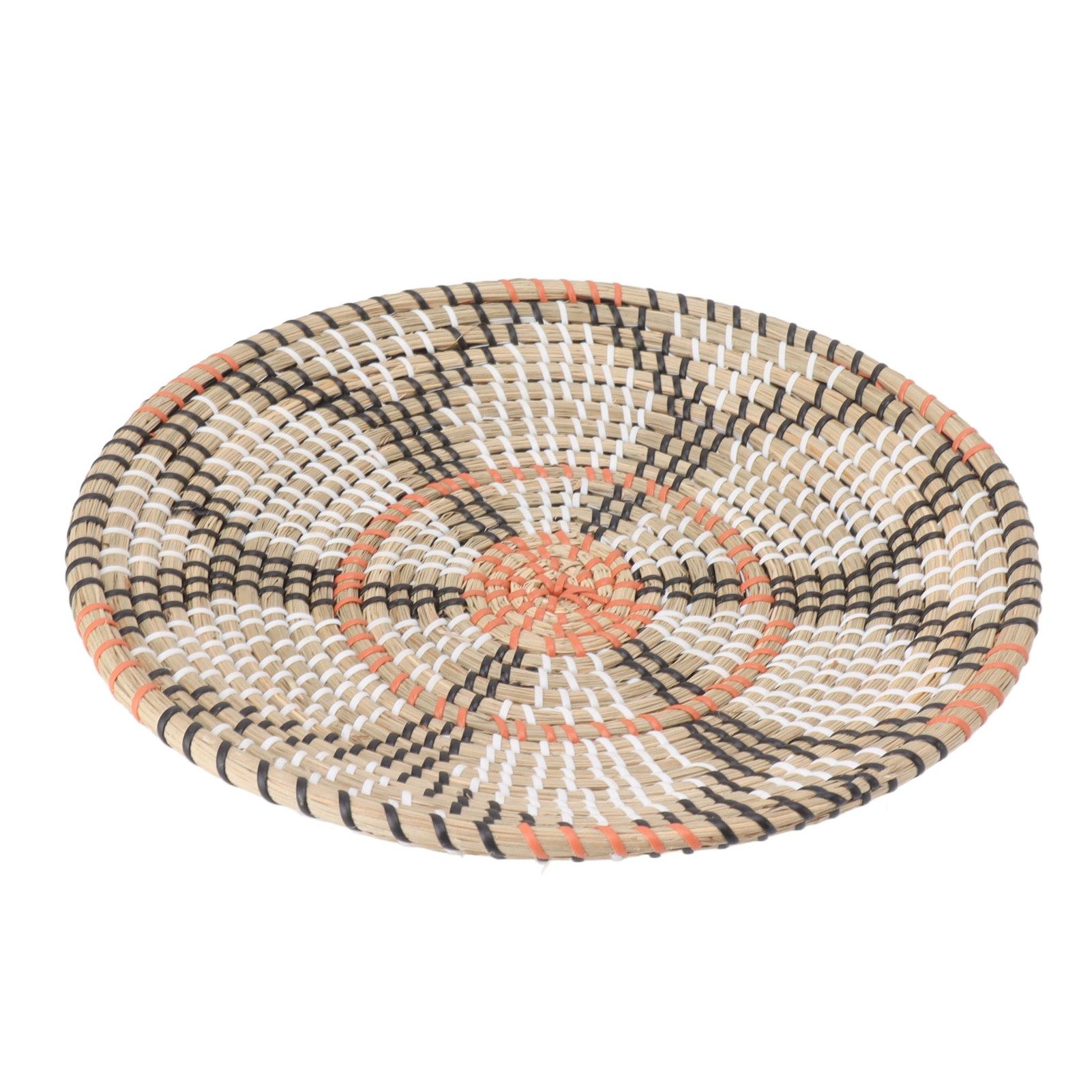 Round Grass Wall Ornaments 35cm Diameter Hand Knitting Hanging Woven Wall Baskets for Living Room Kitchen Style 3 - Image 2