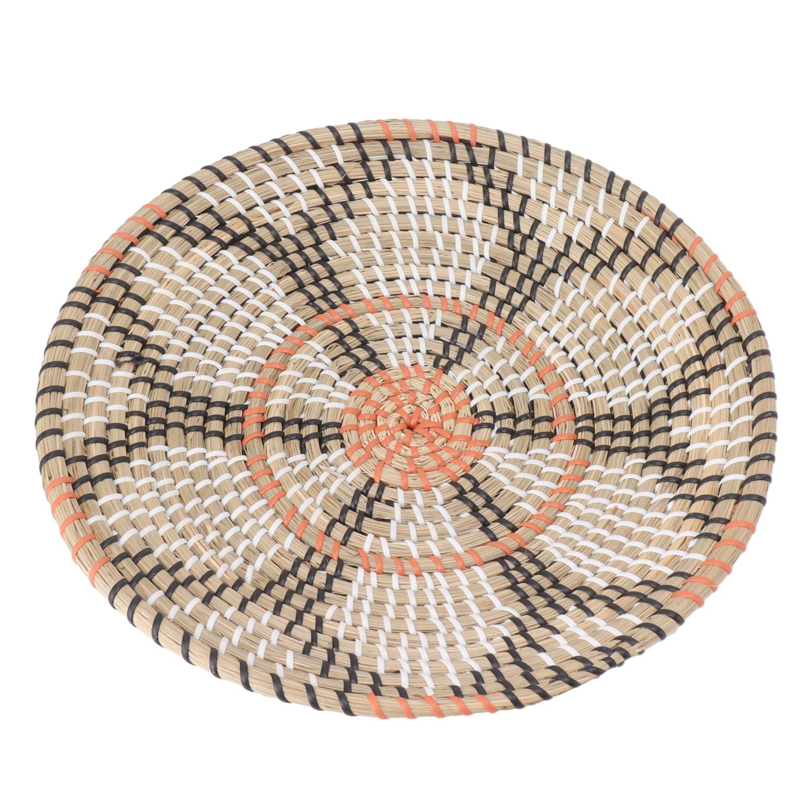 Round Grass Wall Ornaments 35cm Diameter Hand Knitting Hanging Woven Wall Baskets for Living Room Kitchen Style 3 - Image 3
