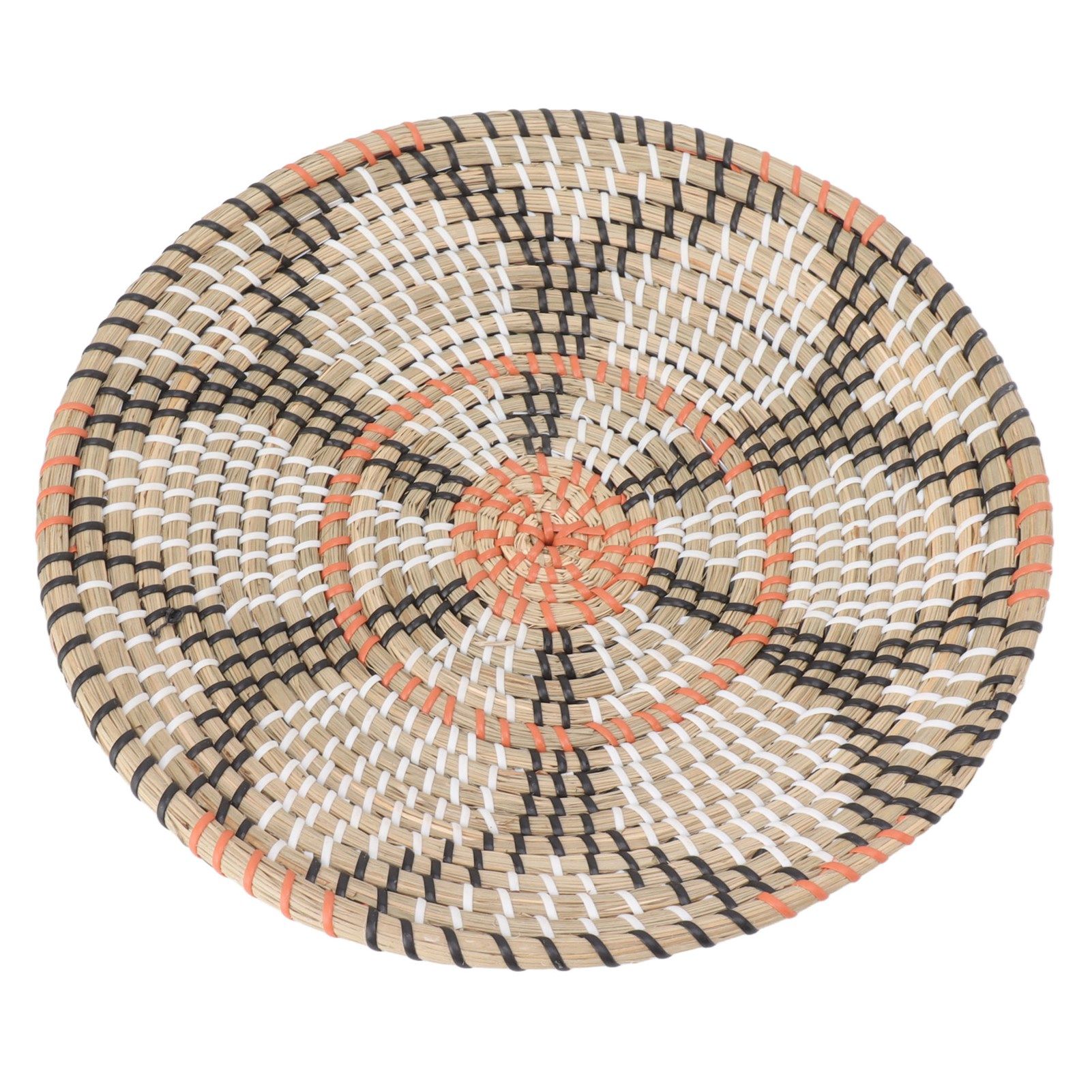 Round Grass Wall Ornaments 35cm Diameter Hand Knitting Hanging Woven Wall Baskets for Living Room Kitchen Style 3 - Image 4