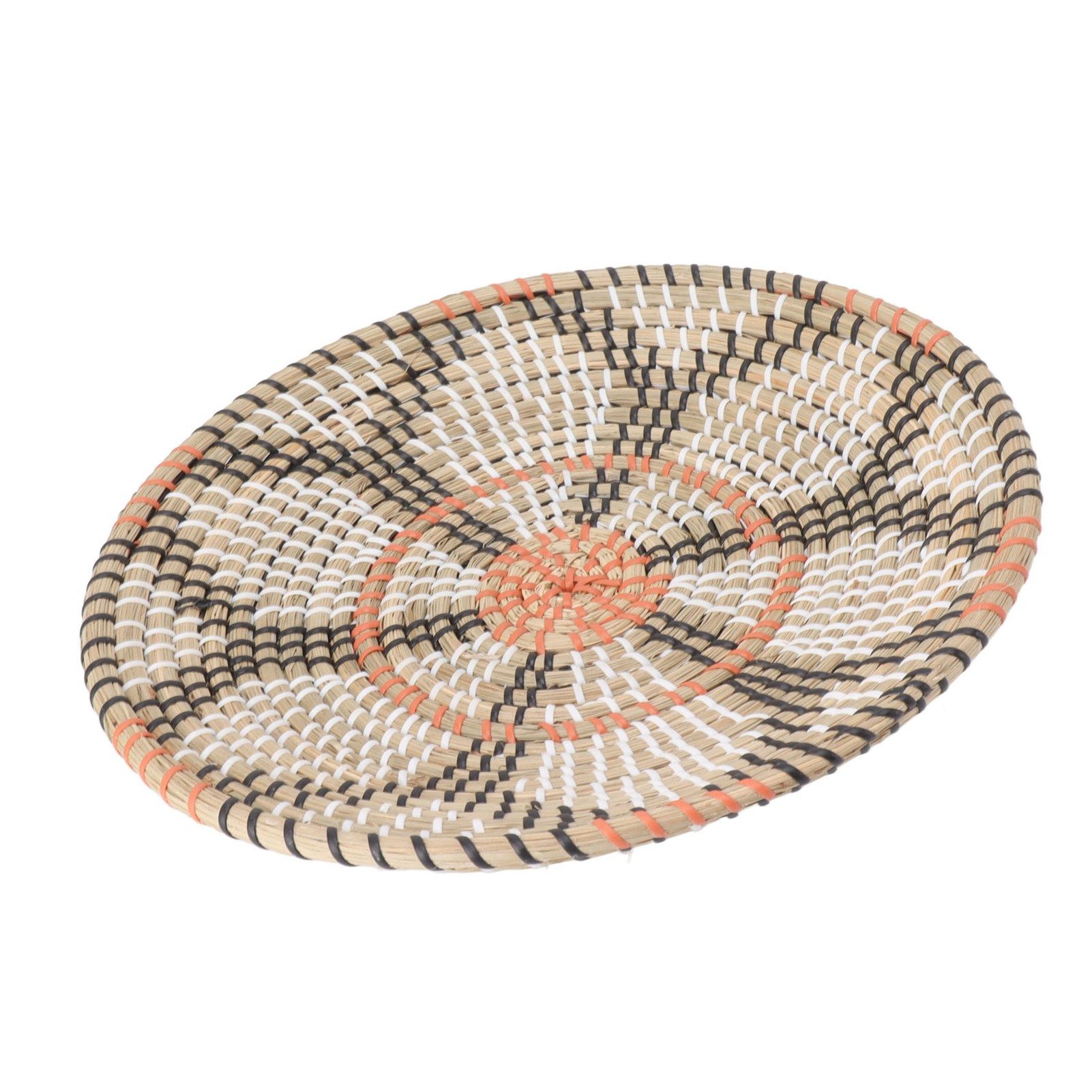 Round Grass Wall Ornaments 35cm Diameter Hand Knitting Hanging Woven Wall Baskets for Living Room Kitchen Style 3 - Image 5