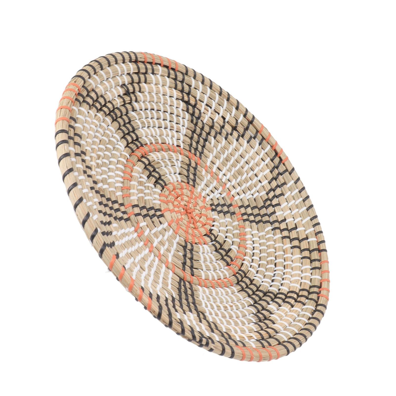 Round Grass Wall Ornaments 35cm Diameter Hand Knitting Hanging Woven Wall Baskets for Living Room Kitchen Style 3 - Image 6
