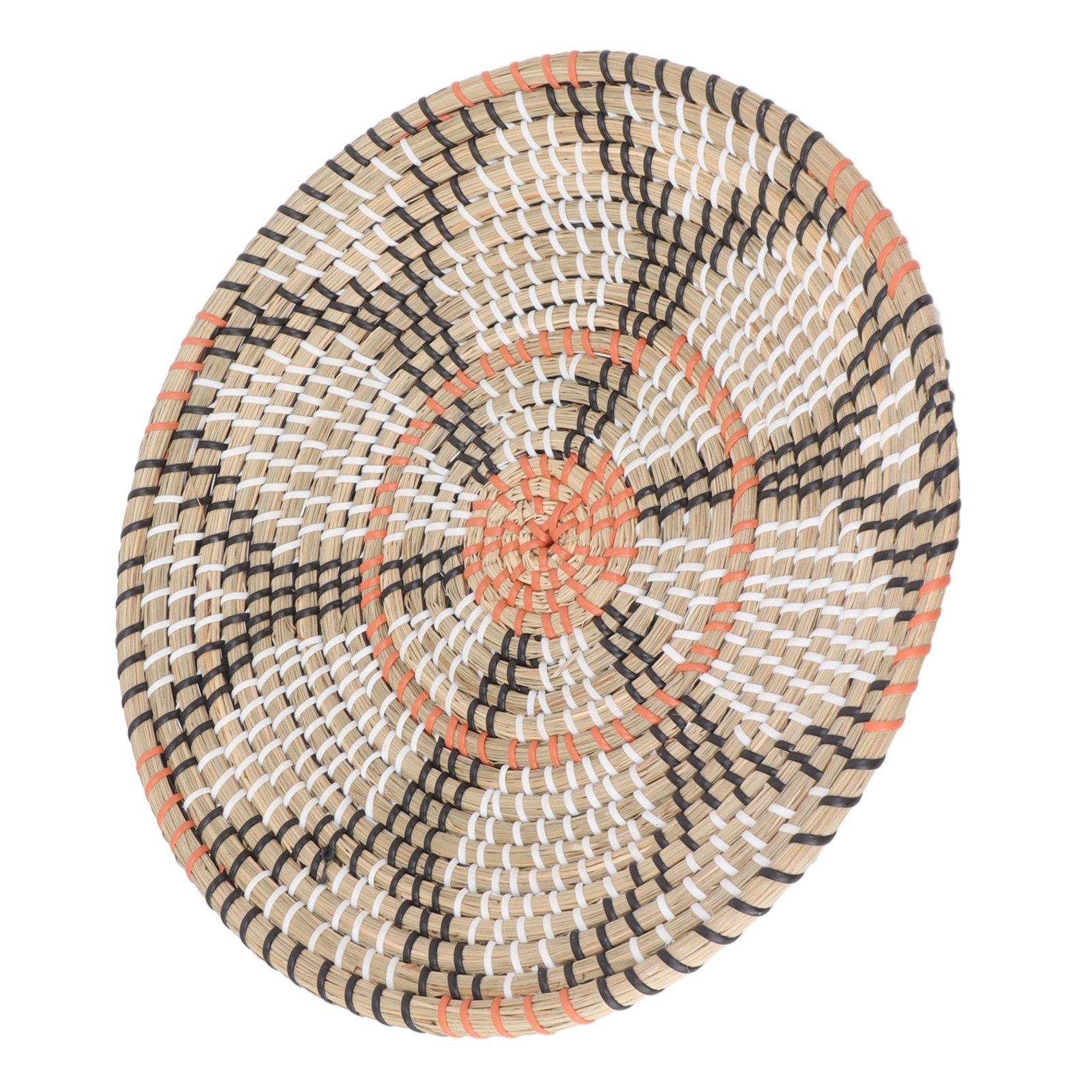 Round Grass Wall Ornaments 35cm Diameter Hand Knitting Hanging Woven Wall Baskets for Living Room Kitchen Style 3 - Image 8