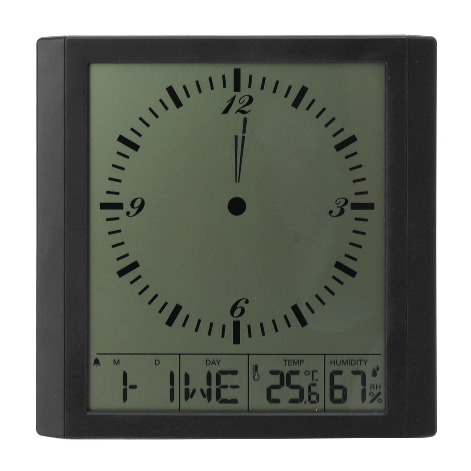 Wall Mounted Digital Display Clock 8.6 In Multifunction Large Digital Wall Clock Thermometer Hygrometer for Bedroom - Image 1