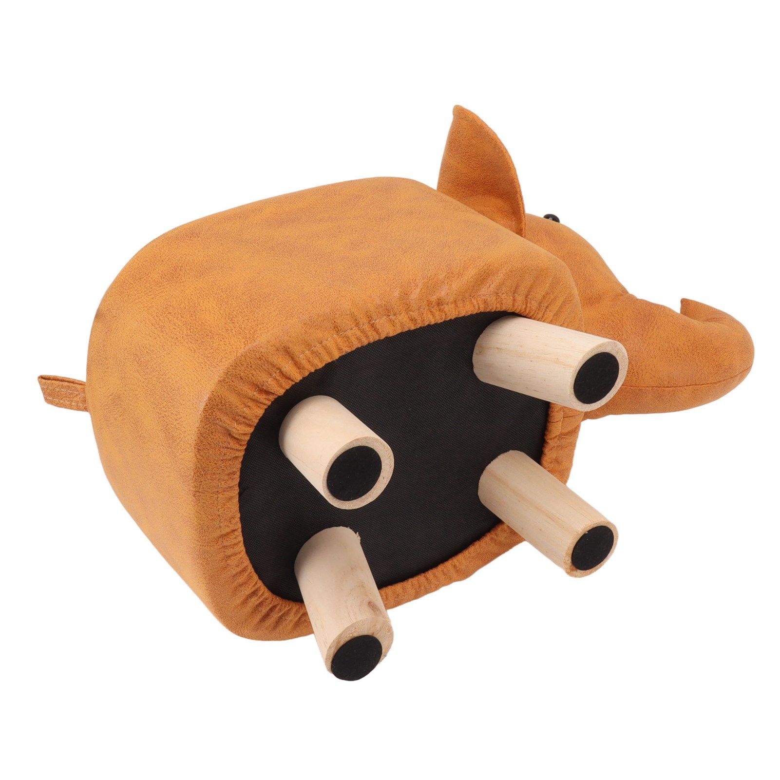 Animal Footstools Lovely Cartoon Innovative Elephant Upholstered Stool for Nursery Bedroom Playroom Living Room Decor Orange - Image 8