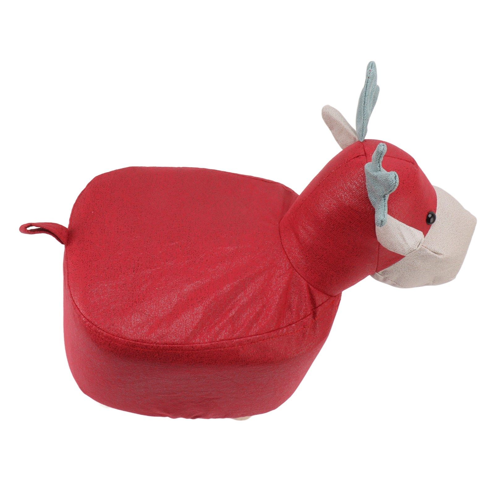 Animal Footstools Prevent Slip Cute Cartoon Giraffe Shape Soft Small Kids Stools for Home Red - Image 6