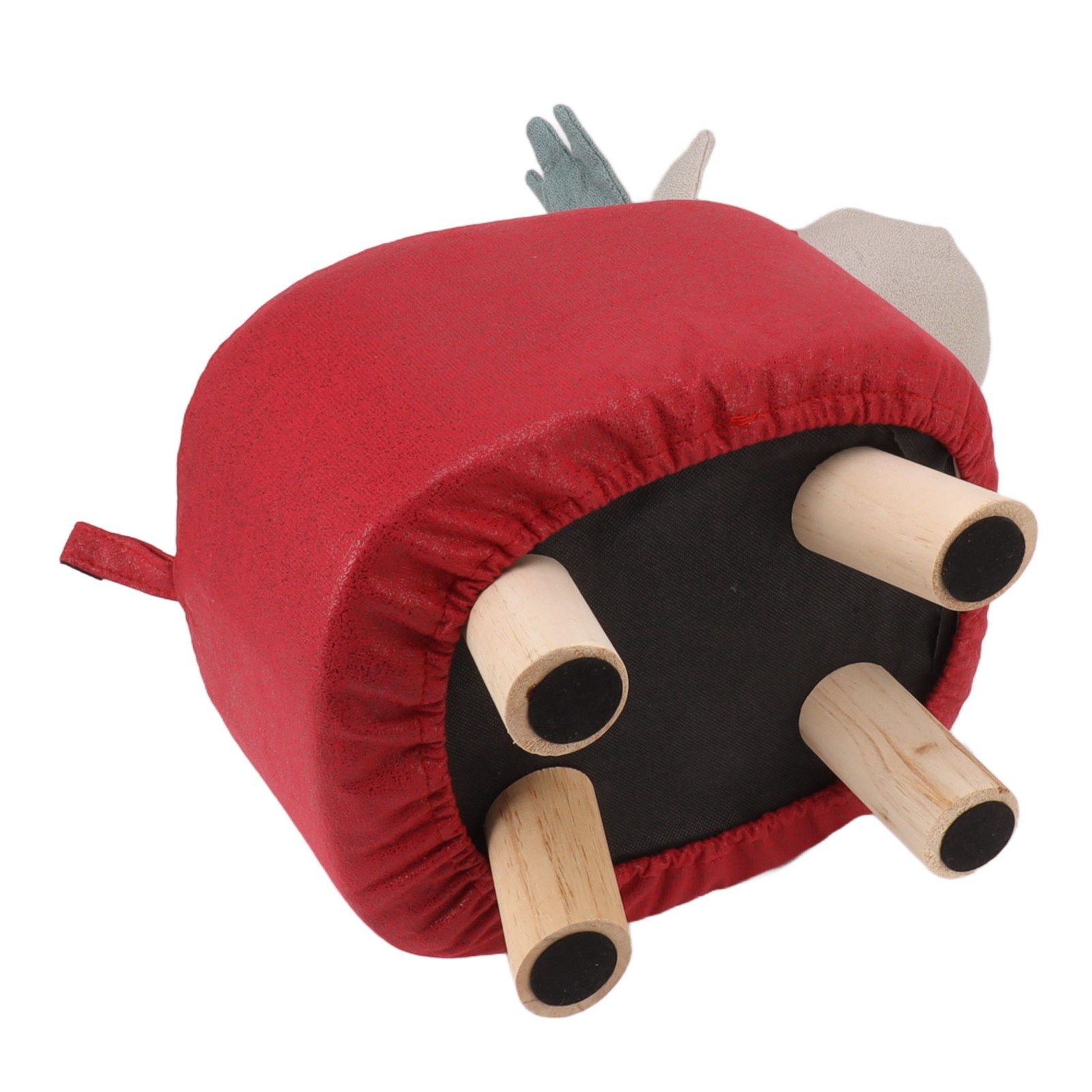 Animal Footstools Prevent Slip Cute Cartoon Giraffe Shape Soft Small Kids Stools for Home Red - Image 8
