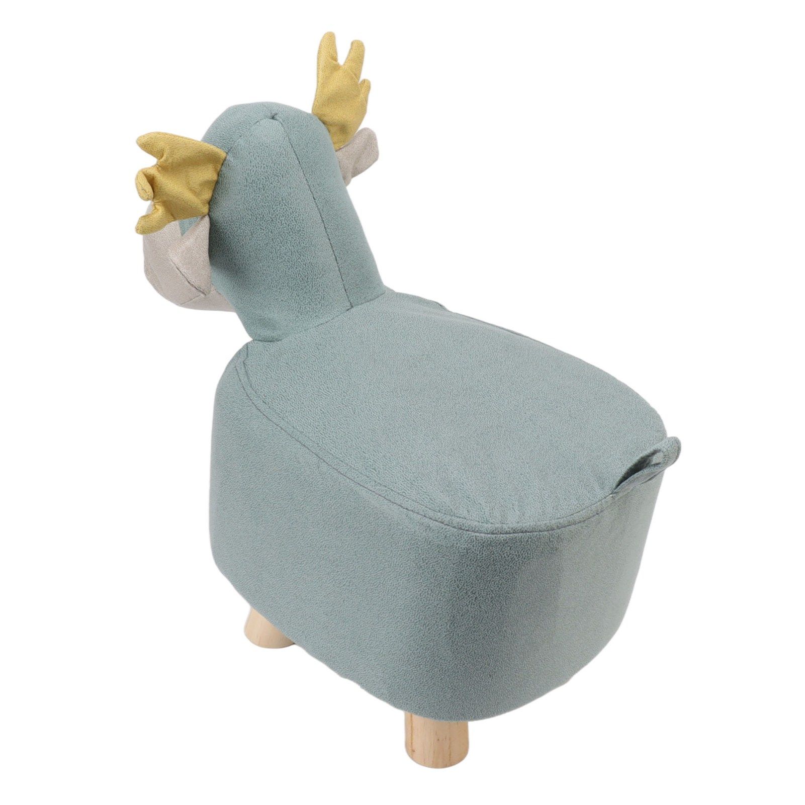 Animal Footstools Prevent Slip Cute Cartoon Giraffe Shape Soft Small Kids Stools for Home Blue - Image 4