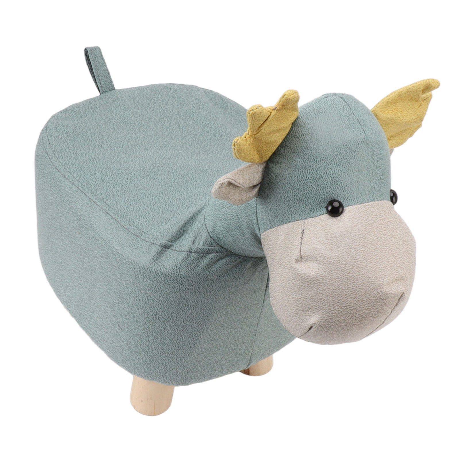 Animal Footstools Prevent Slip Cute Cartoon Giraffe Shape Soft Small Kids Stools for Home Blue - Image 6