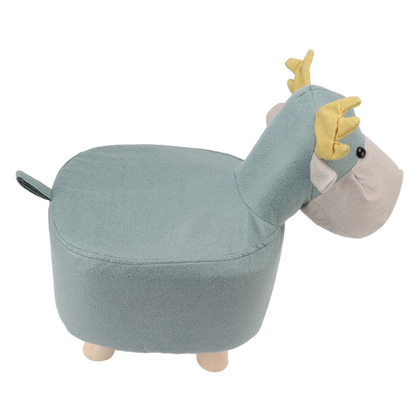 Animal Footstools Prevent Slip Cute Cartoon Giraffe Shape Soft Small Kids Stools for Home Blue - Image 7