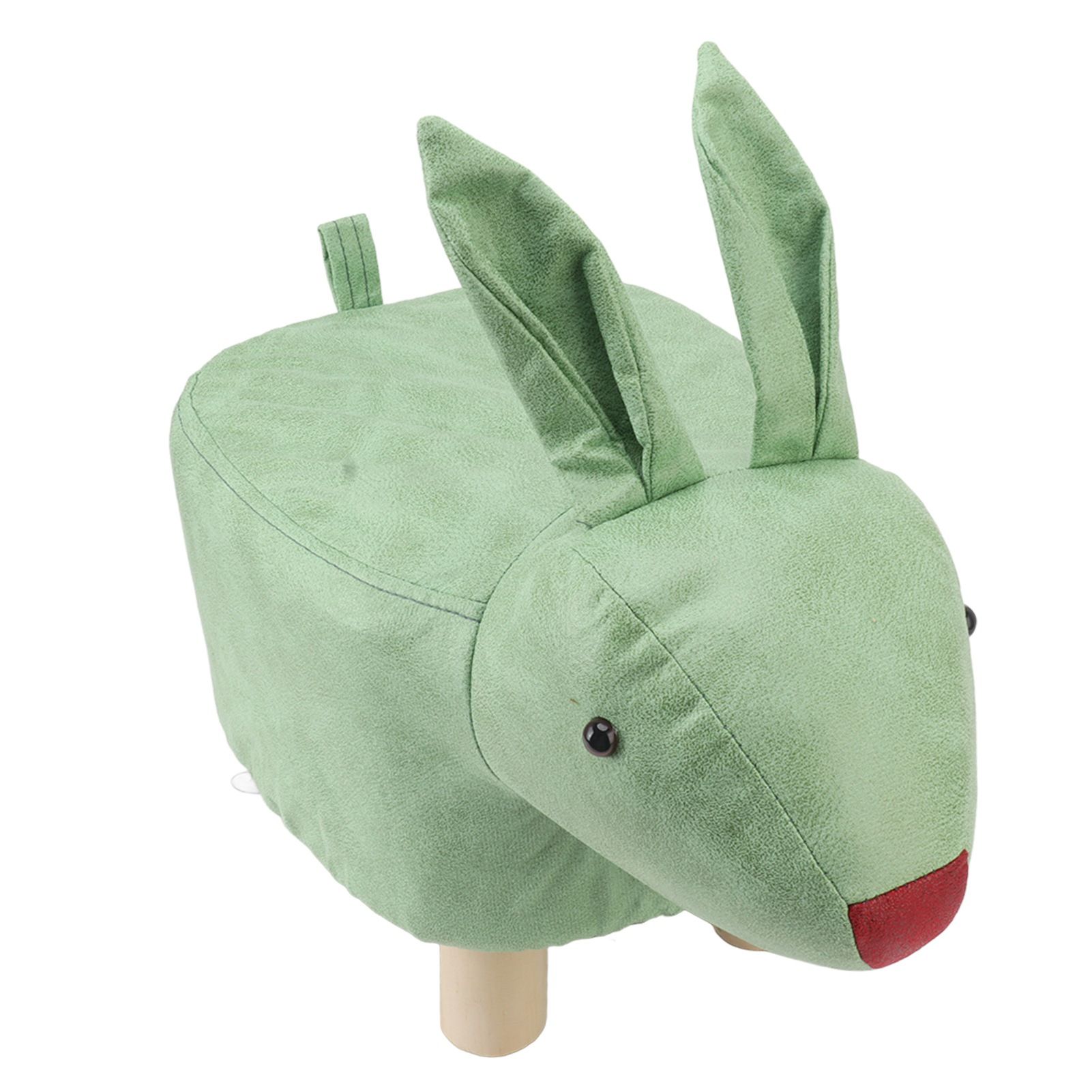 Cartoon Animal Shaped Stool Kid Home Living Room Cute Wooden Footstool for Playroom Courtyard Green - Image 8