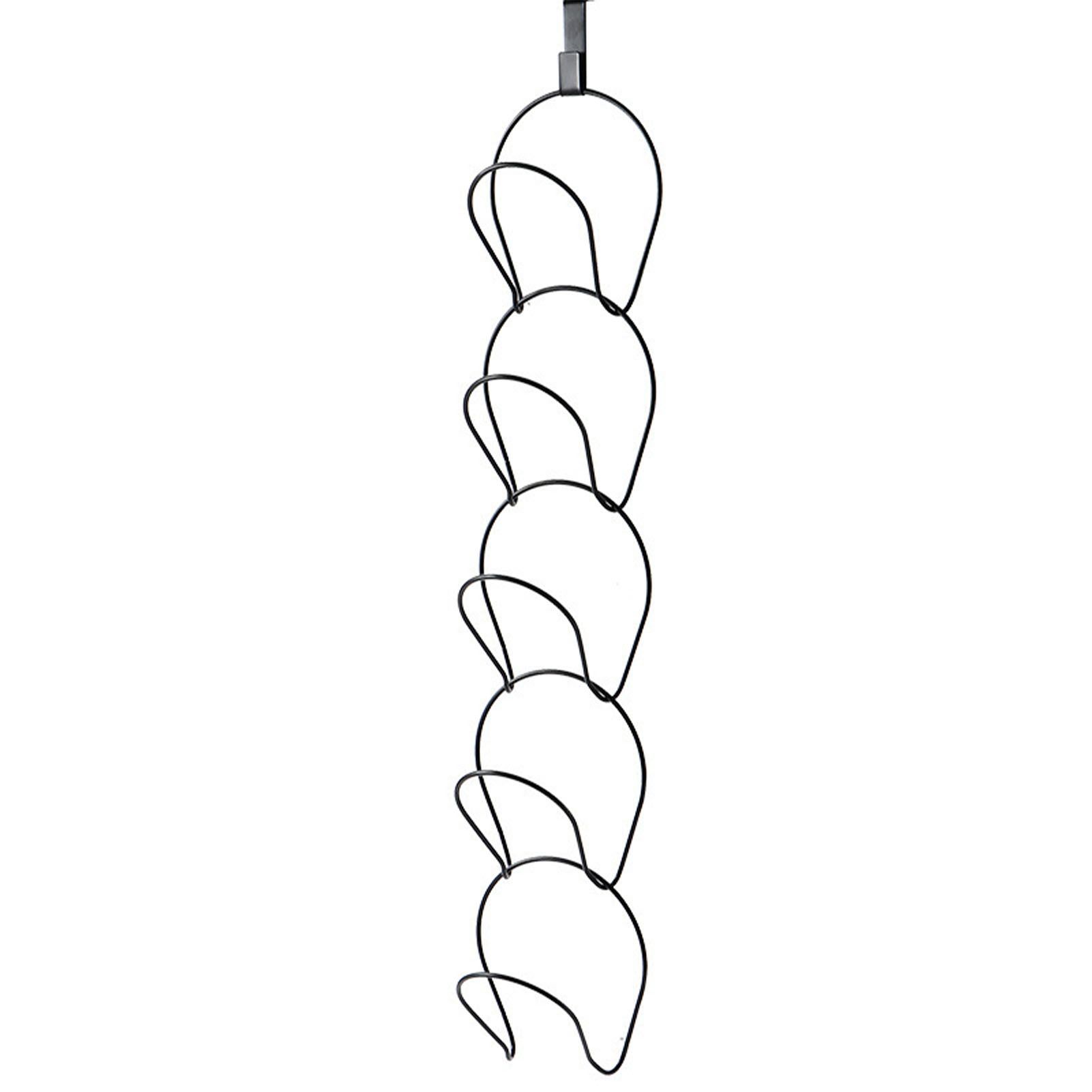 5Pcs Hat Rack Iron Punching Free Multi Layer Multifunctional Space Saving Hat Hanger Holder Black - Image 1