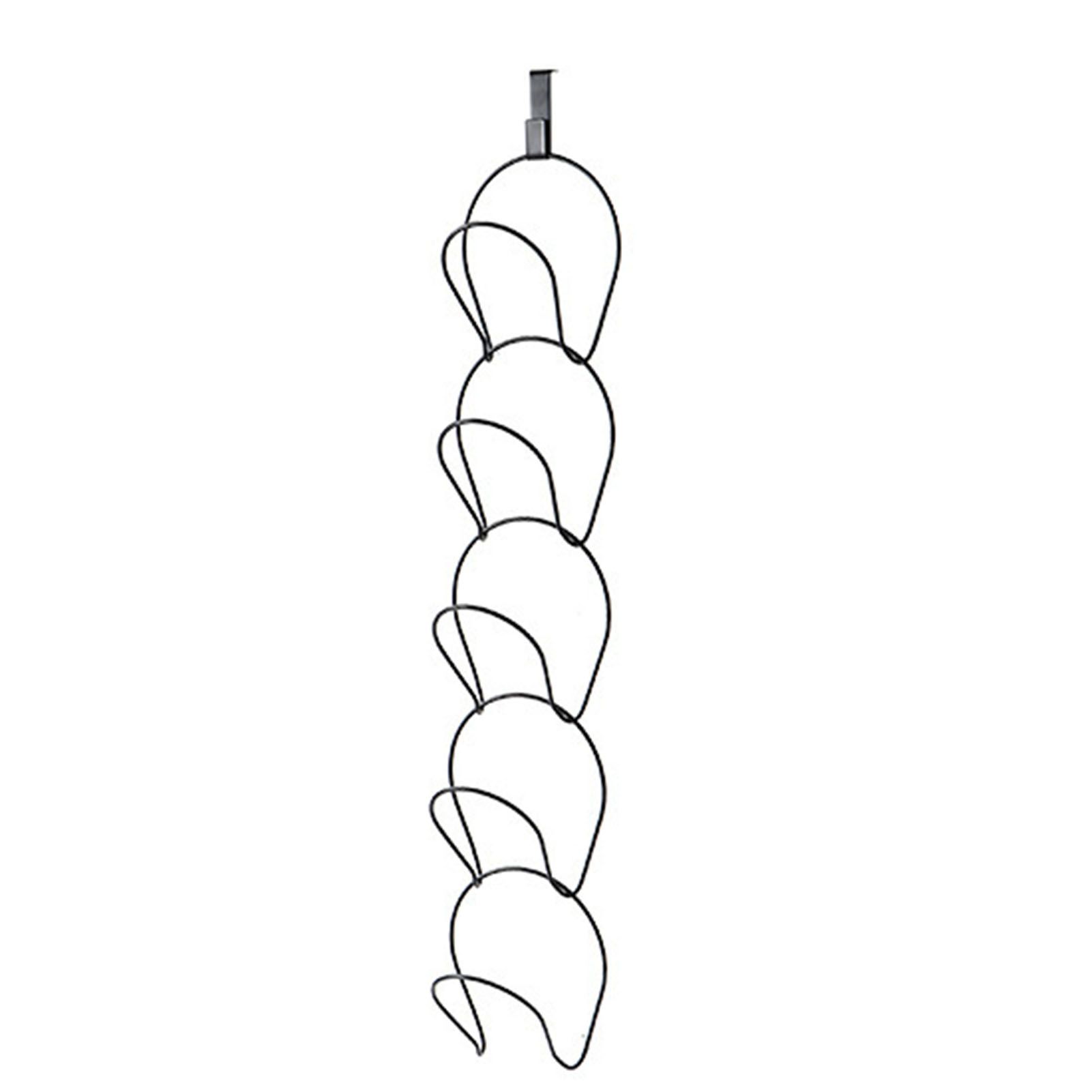 5Pcs Hat Rack Iron Punching Free Multi Layer Multifunctional Space Saving Hat Hanger Holder Black - Image 2