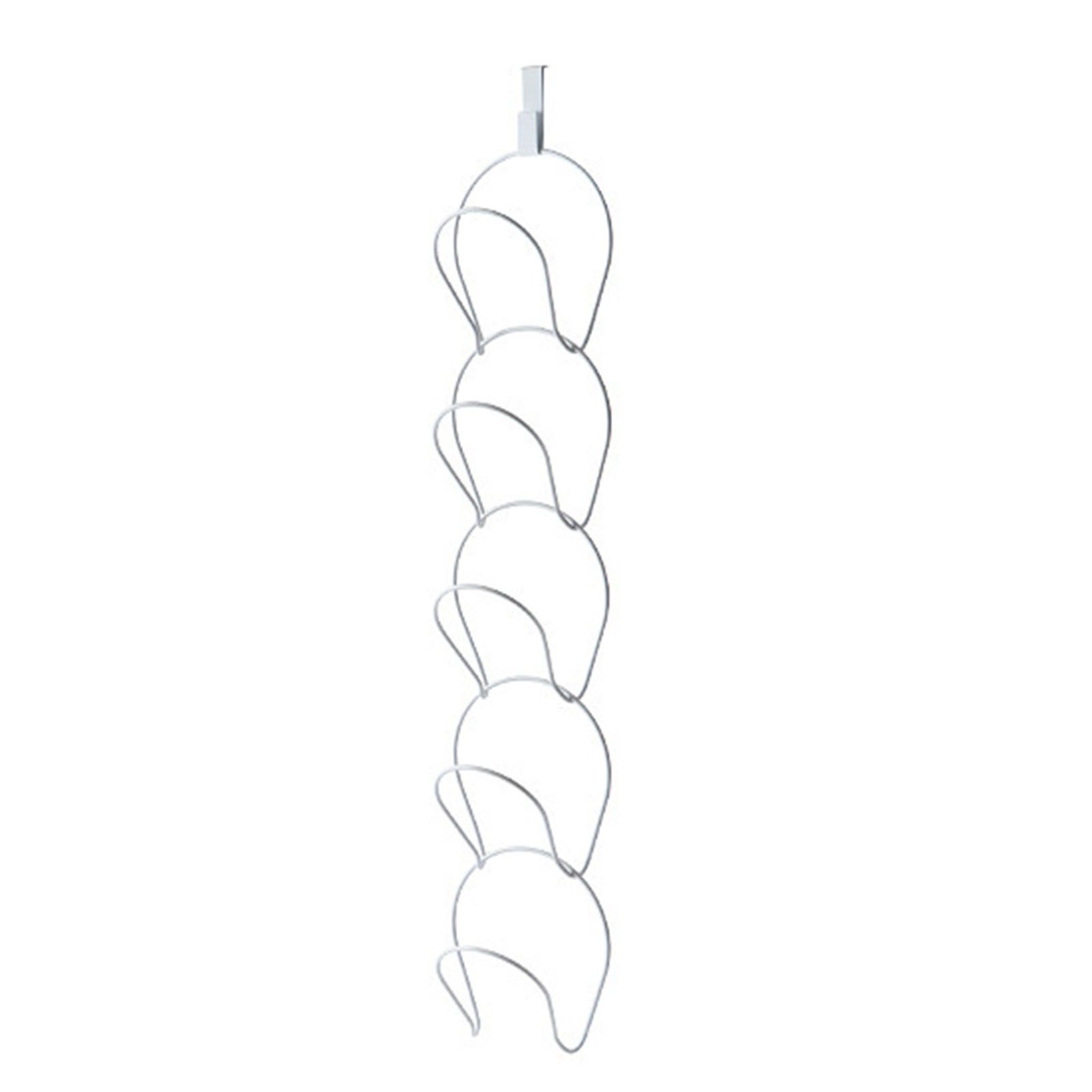 5Pcs Hat Rack Iron Punching Free Multi Layer Multifunctional Space Saving Hat Hanger Holder White - Image 1