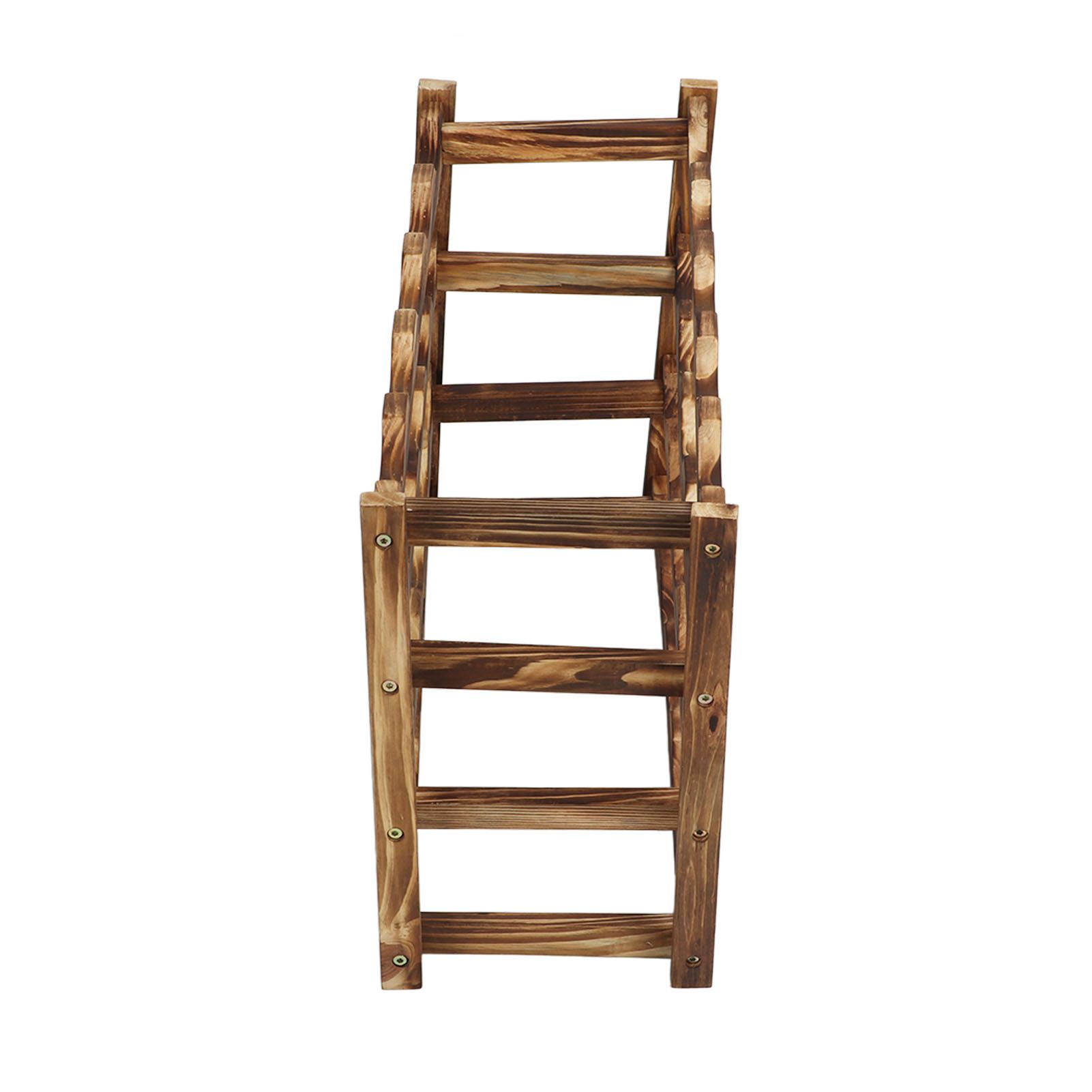 Wine Rack Pine Wood Wine Bottle Storage Shelf Display Organizer Decor for Countertop Home 4 Layer 20 Bottles Capacity - Image 7