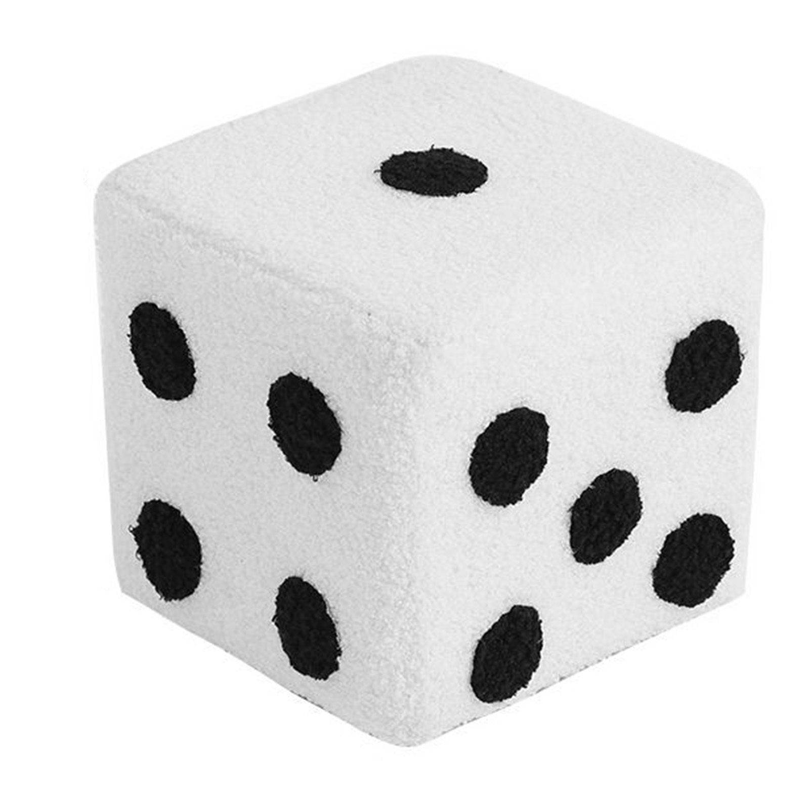 Foot Stool Soft Comfortable Simple Warm Sturdy Base Cube Stool for Home Living Room Bedroom White 20x20x20cm - Image 1