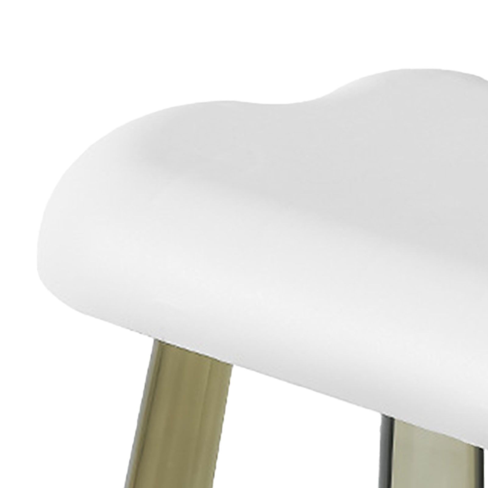 Children Stool Cloud Shape Top Transparent Leg Delicate Plastic Stool Gift Present Home Decoration White - Image 7