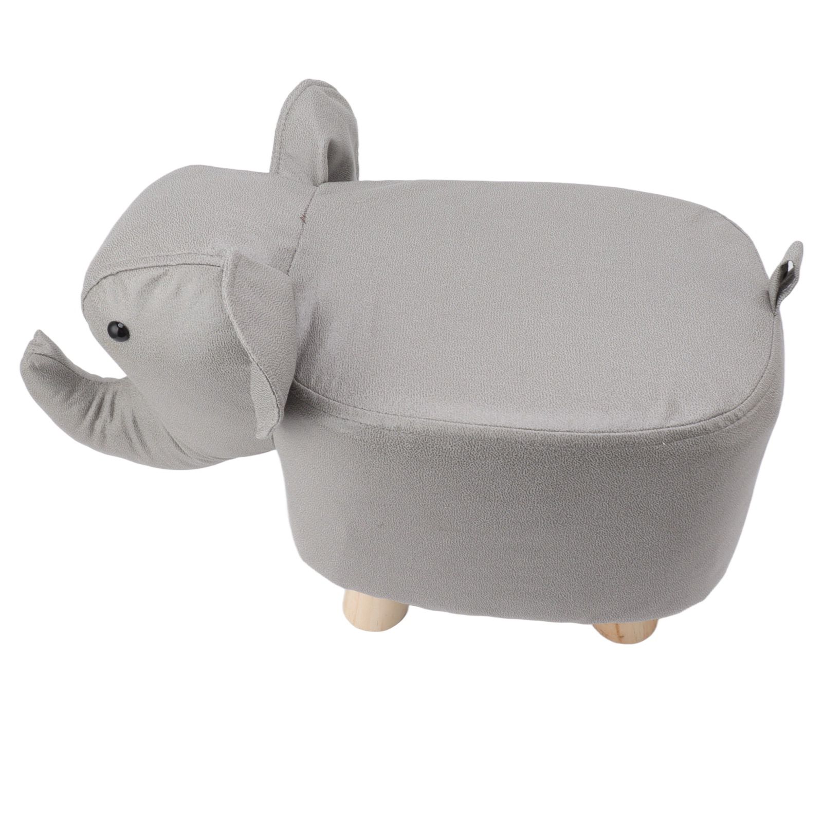 Animal Footstools Elephant Shaped Slip Resistant Silent Comfortable Stable Multi Purpose Cute Stool for Kids Light Gray - Image 6