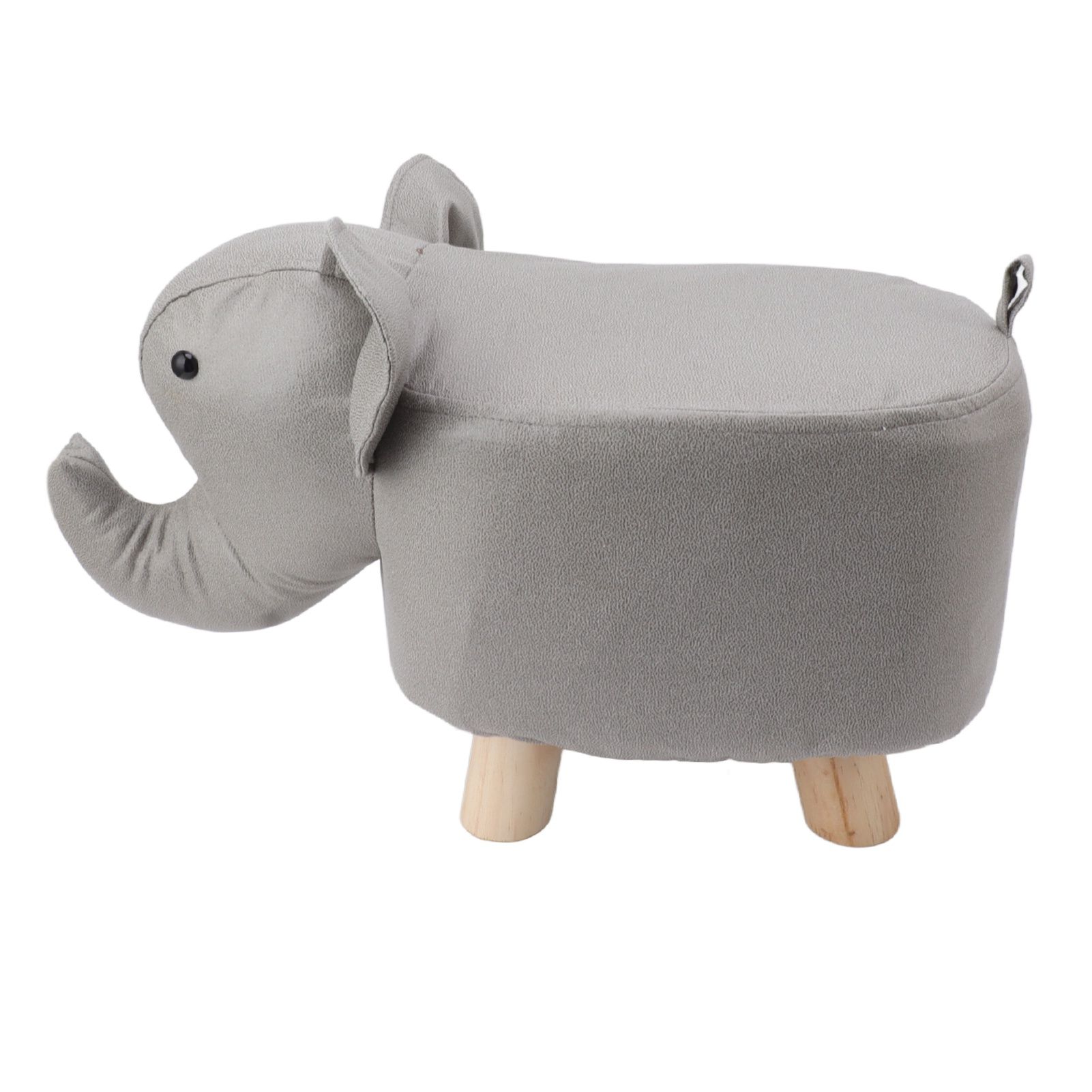 Animal Footstools Elephant Shaped Slip Resistant Silent Comfortable Stable Multi Purpose Cute Stool for Kids Light Gray - Image 7