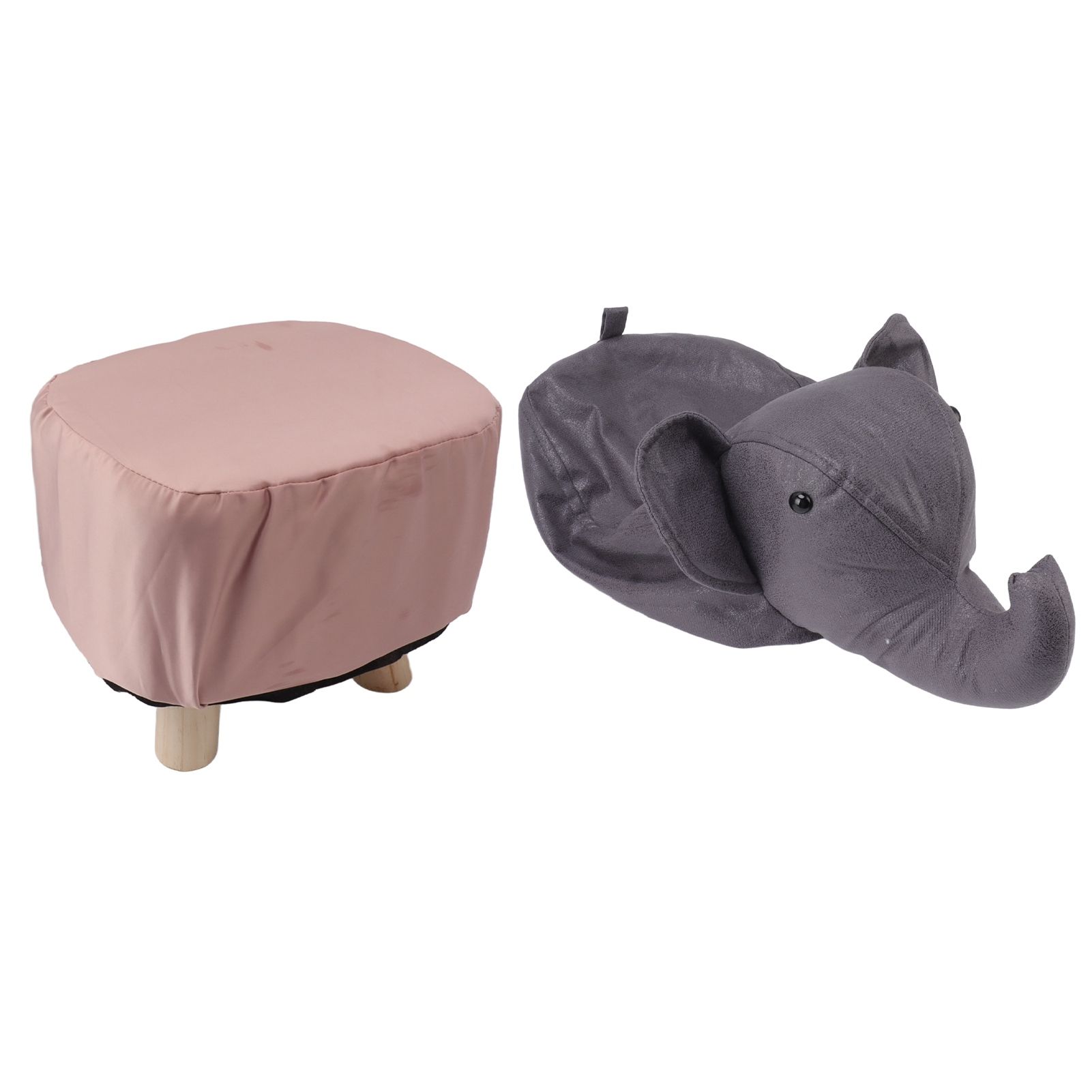 Animal Footstools Elephant Shaped Slip Resistant Silent Comfortable Stable Multi Purpose Cute Stool for Kids Dark Gray - Image 2