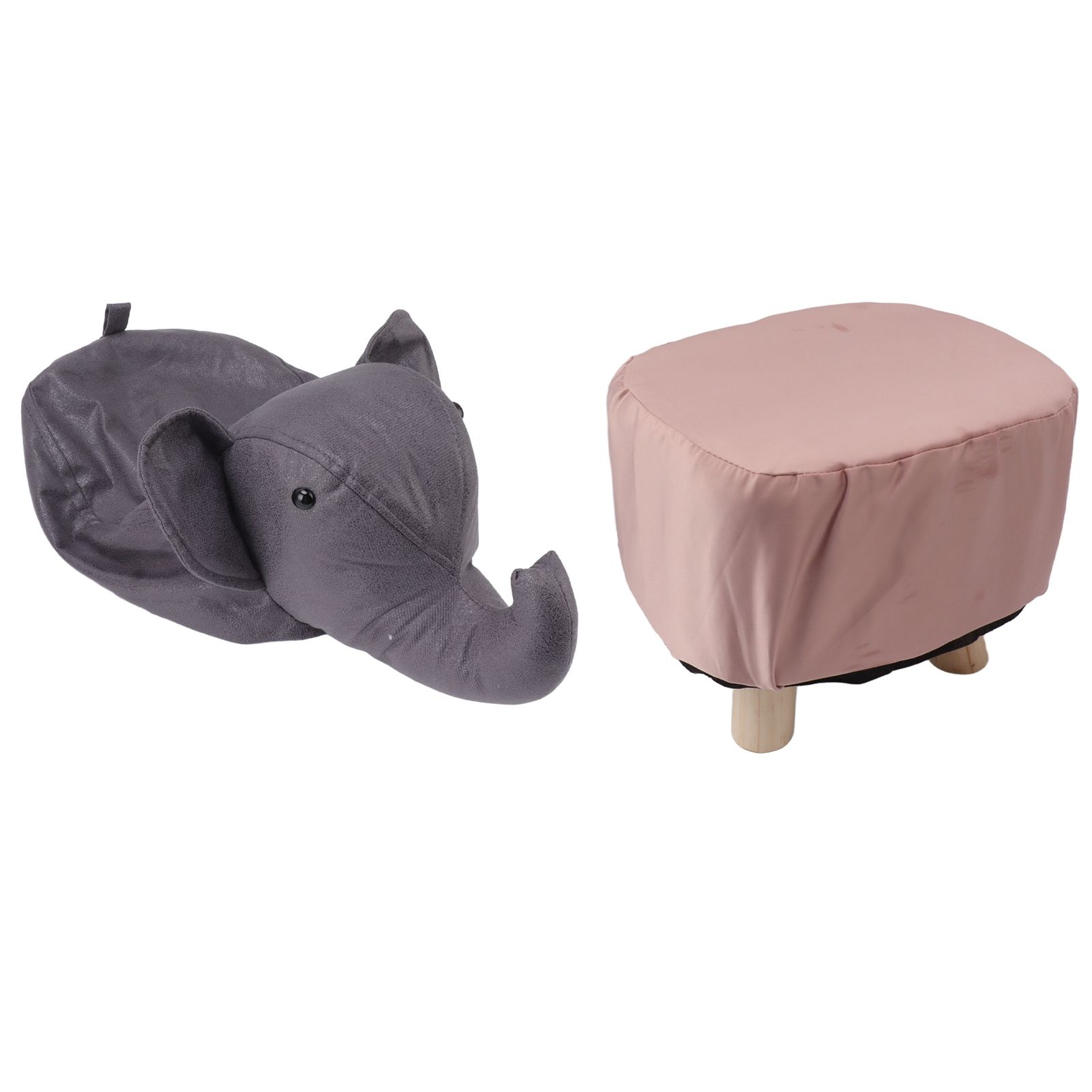 Animal Footstools Elephant Shaped Slip Resistant Silent Comfortable Stable Multi Purpose Cute Stool for Kids Dark Gray - Image 3