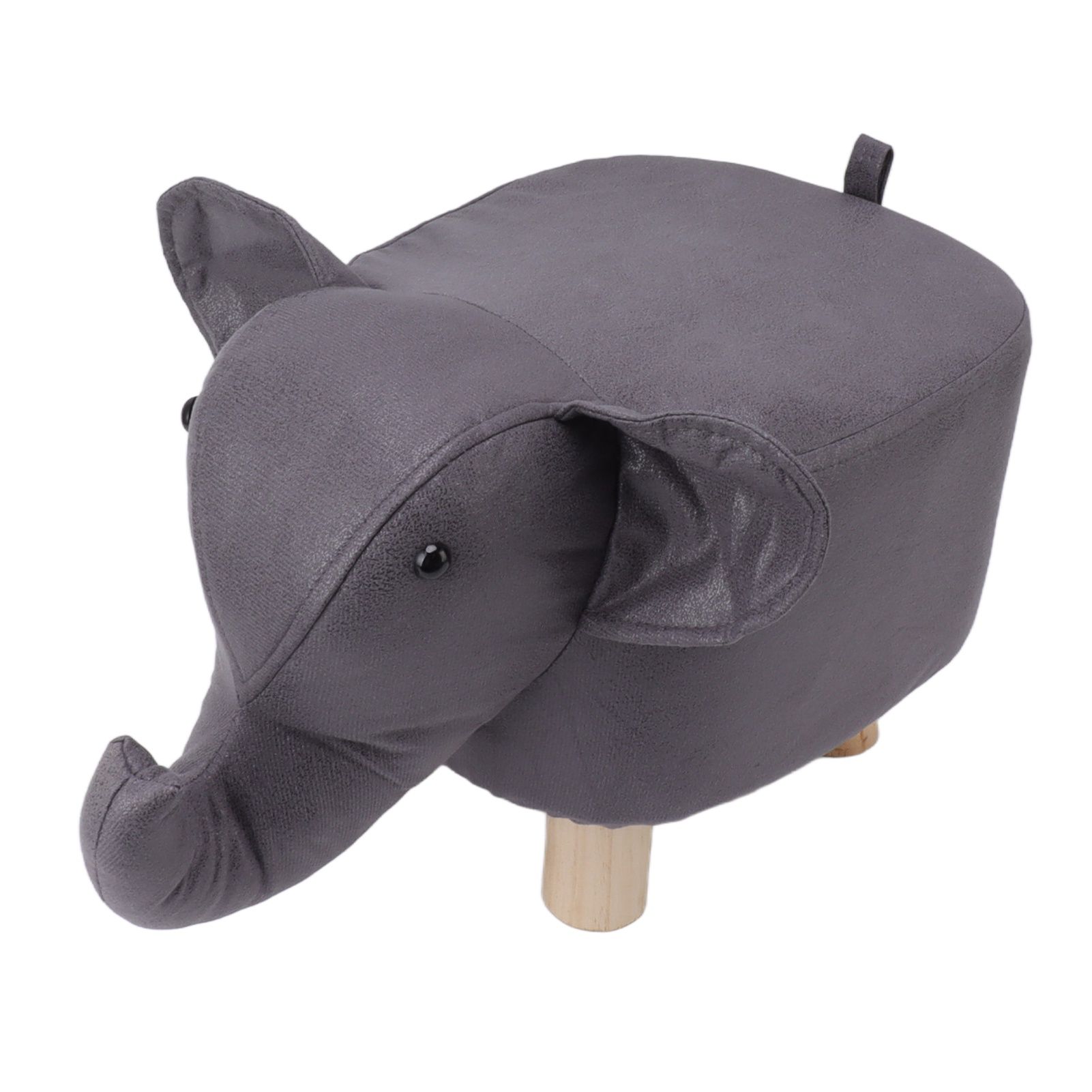 Animal Footstools Elephant Shaped Slip Resistant Silent Comfortable Stable Multi Purpose Cute Stool for Kids Dark Gray - Image 5
