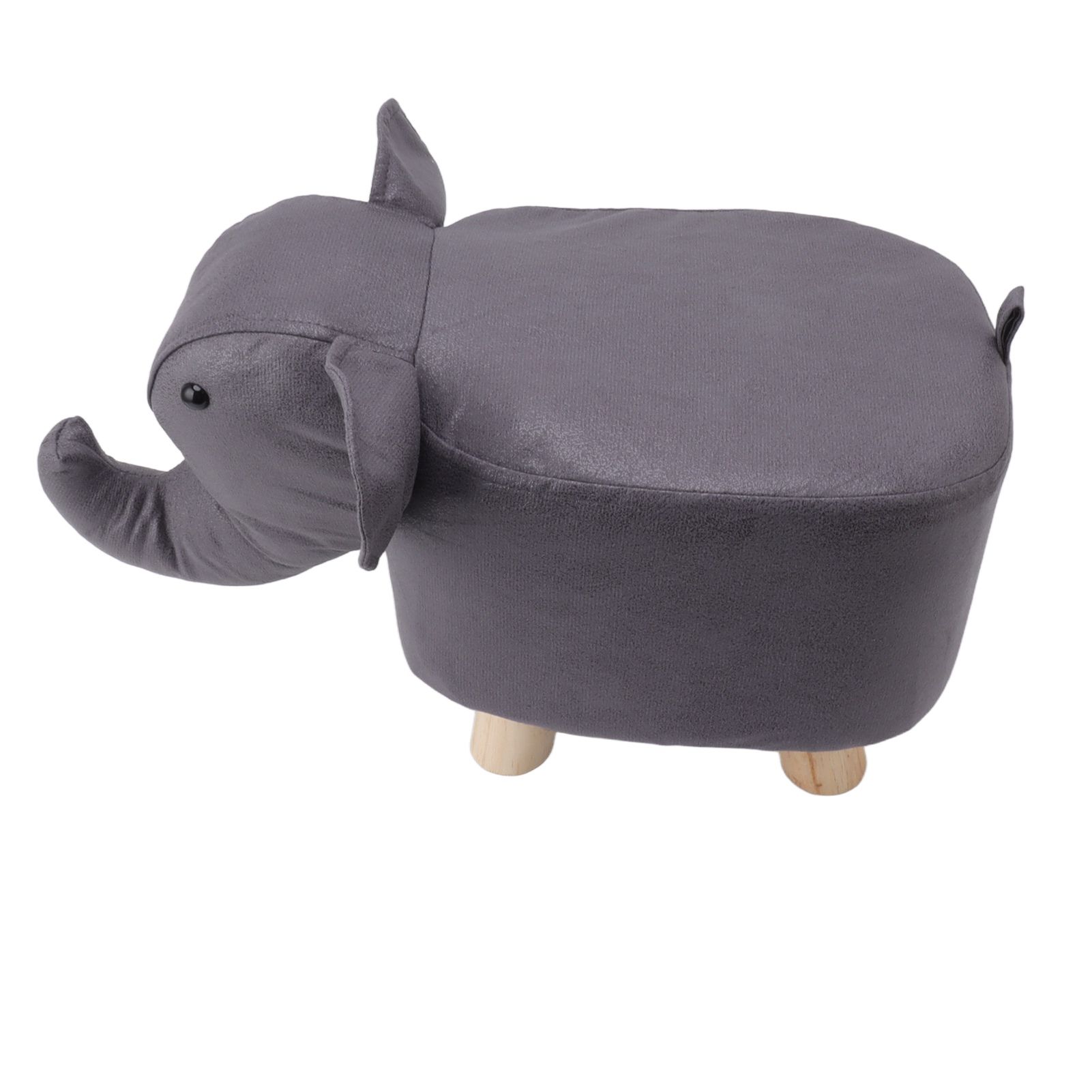 Animal Footstools Elephant Shaped Slip Resistant Silent Comfortable Stable Multi Purpose Cute Stool for Kids Dark Gray - Image 7