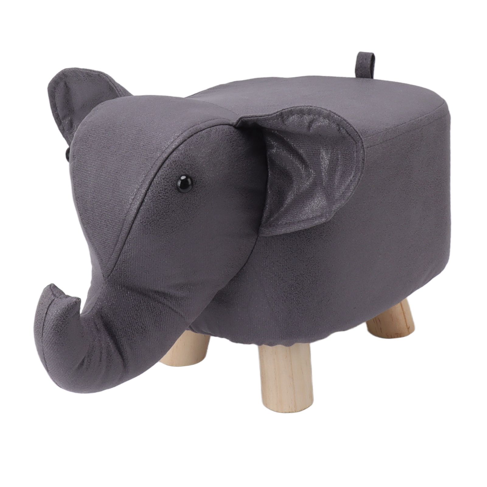Animal Footstools Elephant Shaped Slip Resistant Silent Comfortable Stable Multi Purpose Cute Stool for Kids Dark Gray - Image 8