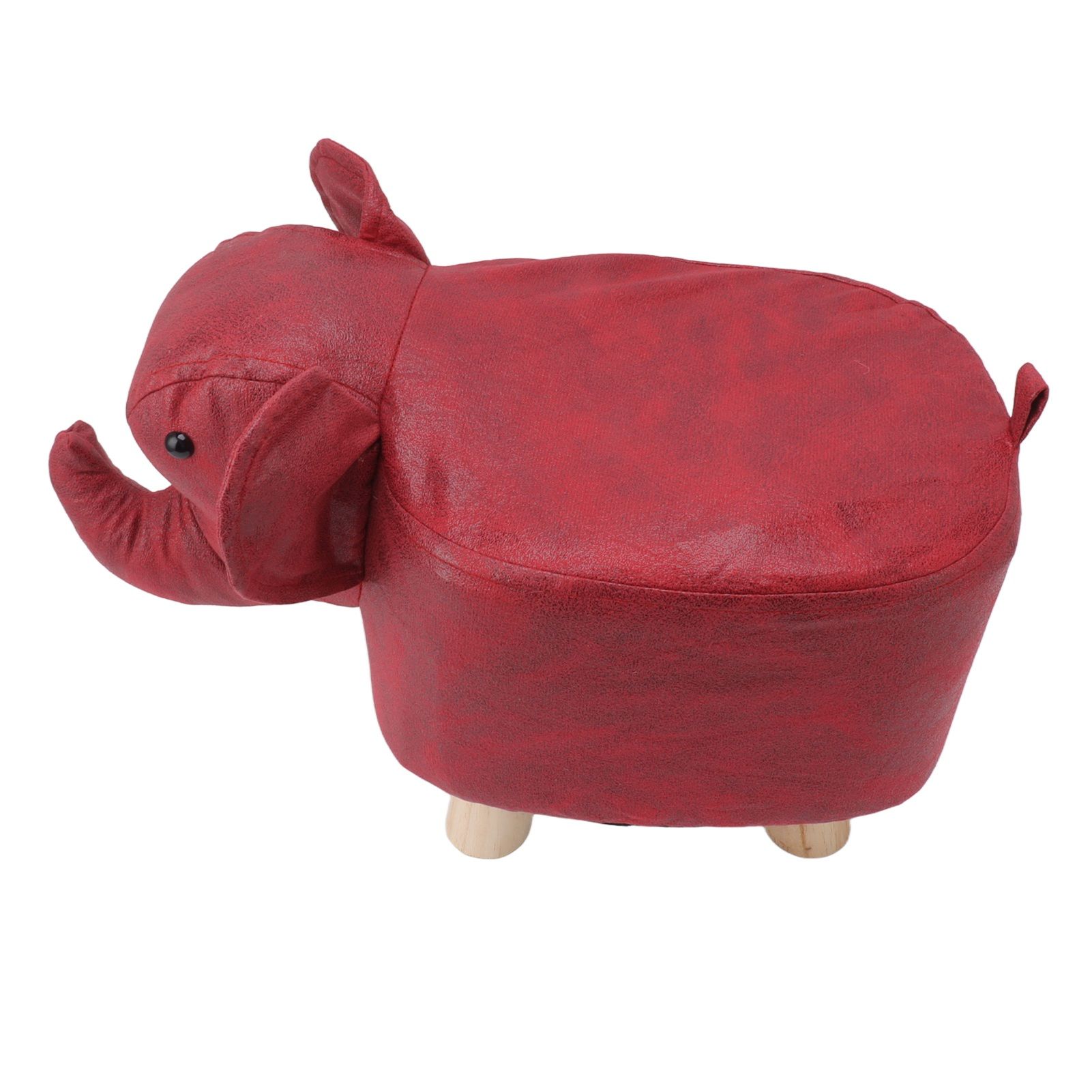 Animal Footstools Elephant Shaped Slip Resistant Silent Comfortable Stable Multi Purpose Cute Stool for Kids Red - Image 4