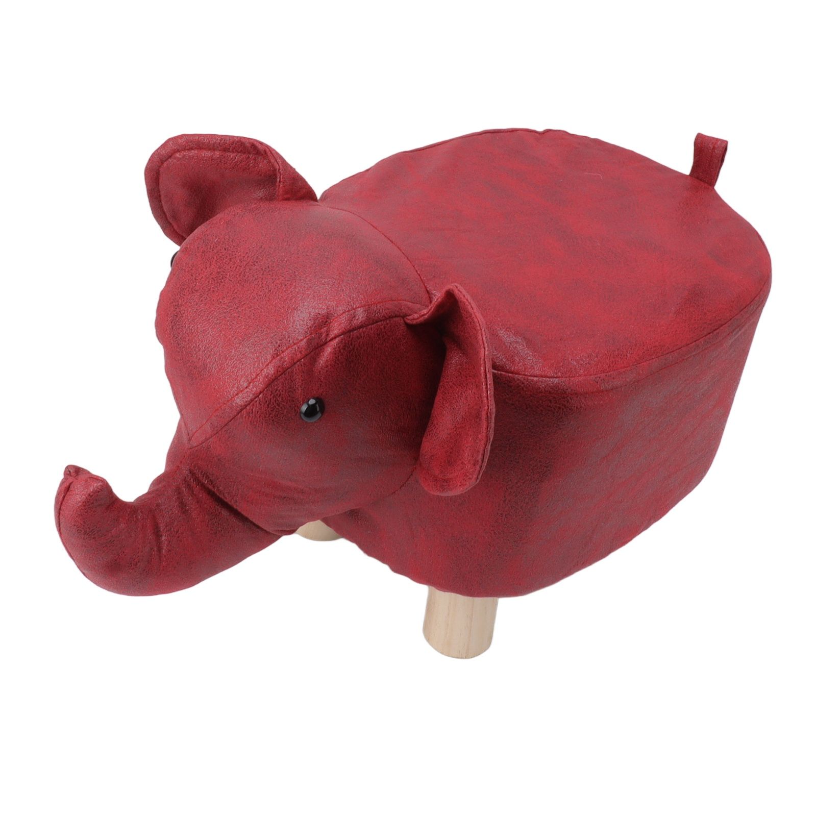 Animal Footstools Elephant Shaped Slip Resistant Silent Comfortable Stable Multi Purpose Cute Stool for Kids Red - Image 6