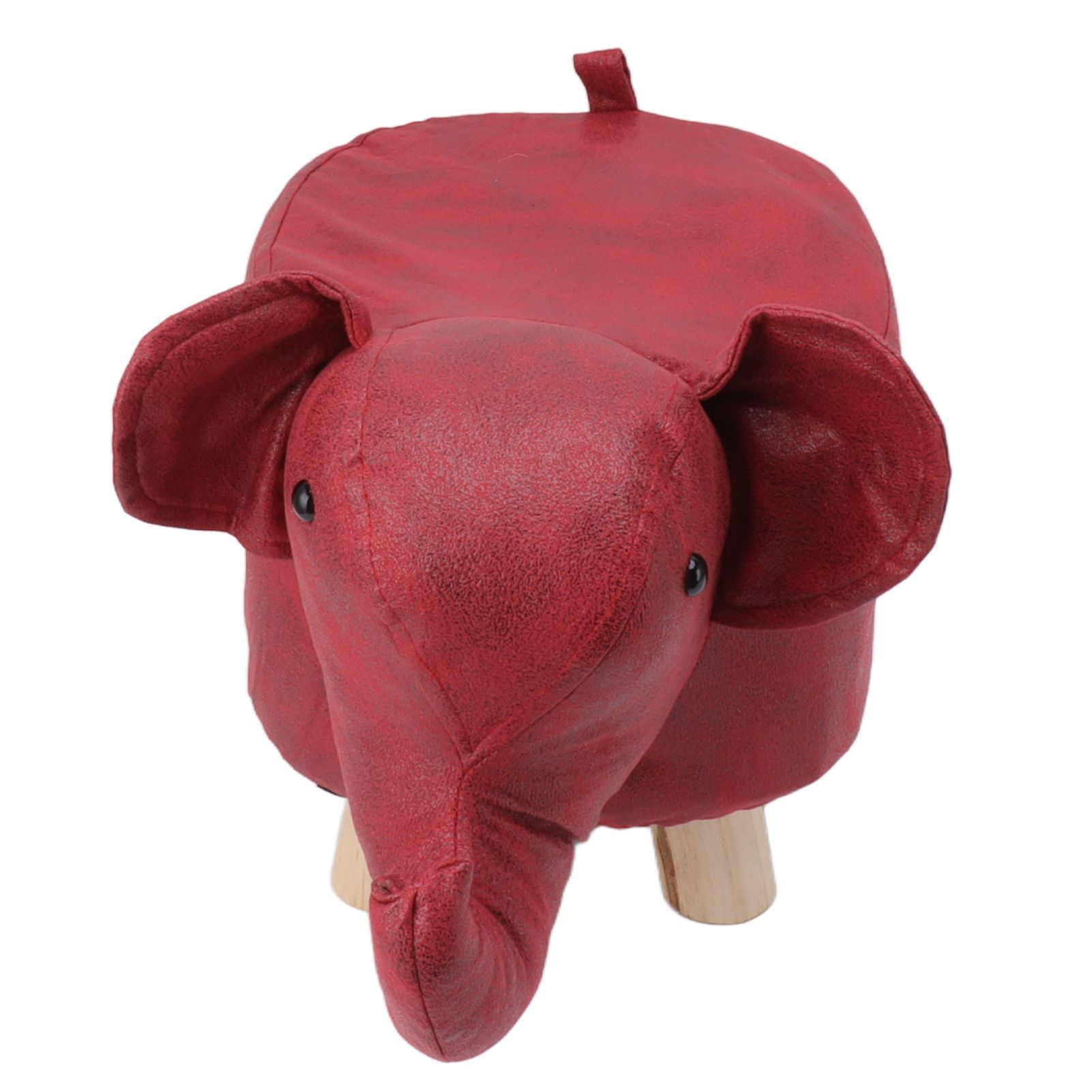 Animal Footstools Elephant Shaped Slip Resistant Silent Comfortable Stable Multi Purpose Cute Stool for Kids Red - Image 7