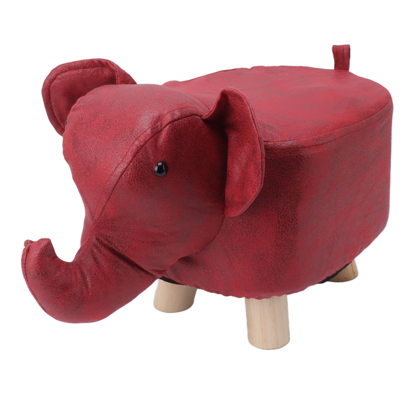 Animal Footstools Elephant Shaped Slip Resistant Silent Comfortable Stable Multi Purpose Cute Stool for Kids Red - Image 8
