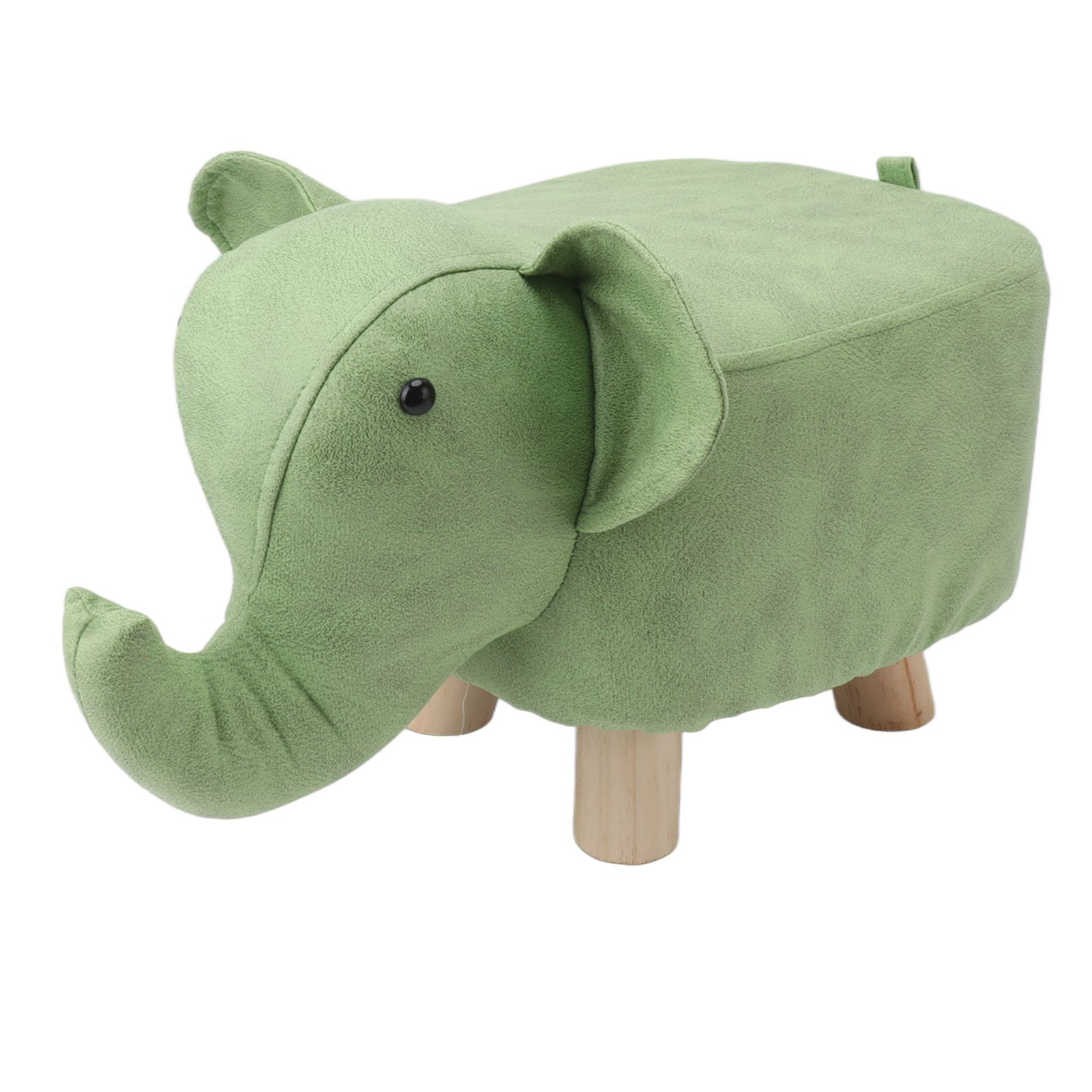 Animal Footstools Elephant Shaped Slip Resistant Silent Comfortable Stable Multi Purpose Cute Stool for Kids Green - Image 1